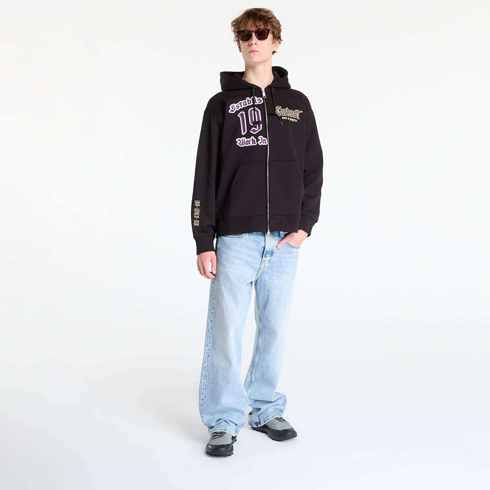 Herren-Sweatshirts Carhartt WIP Hooded Dual Sweat Jacket UNISEX Black