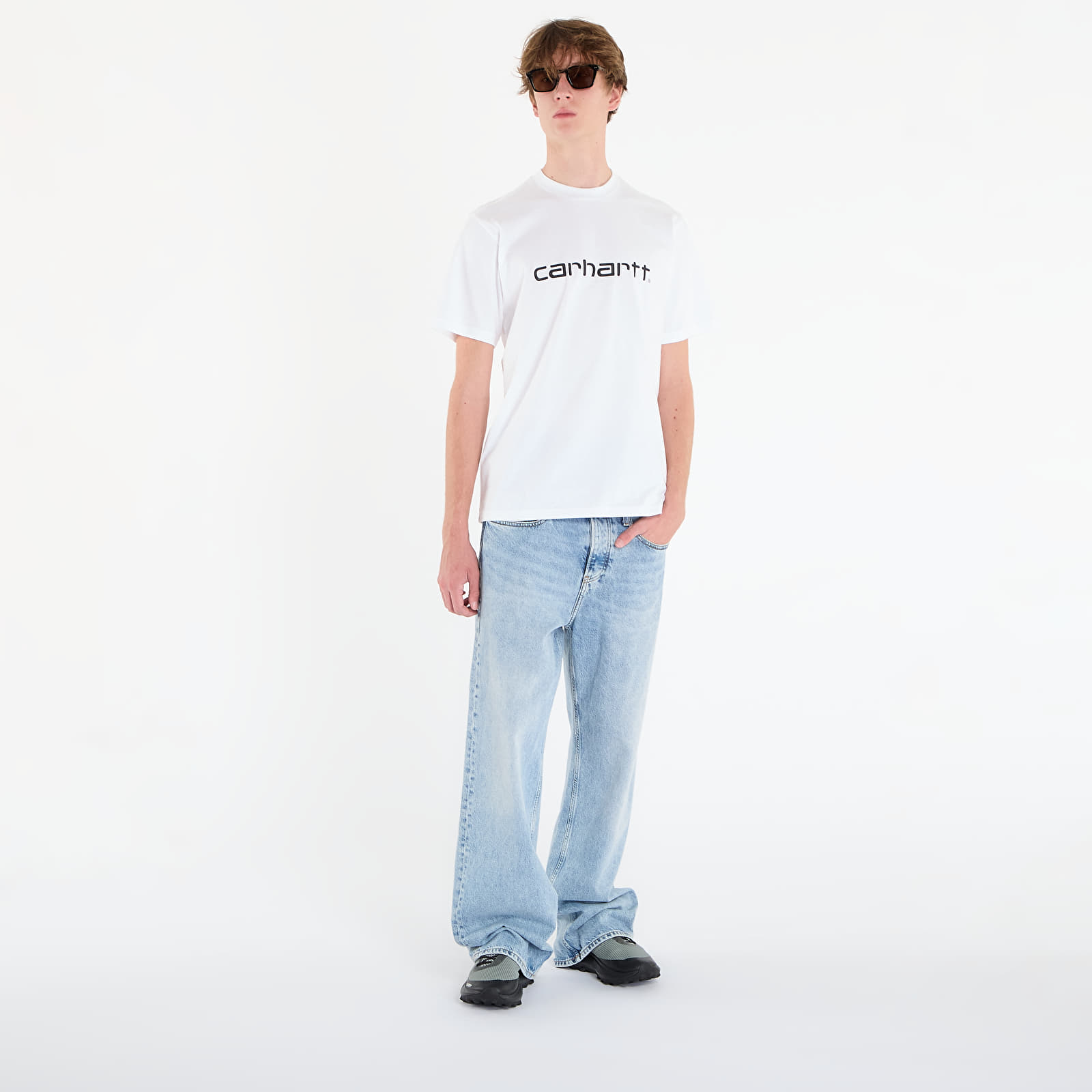 T-Shirts Männer Carhartt WIP S/S Script T-Shirt UNISEX White/ Black