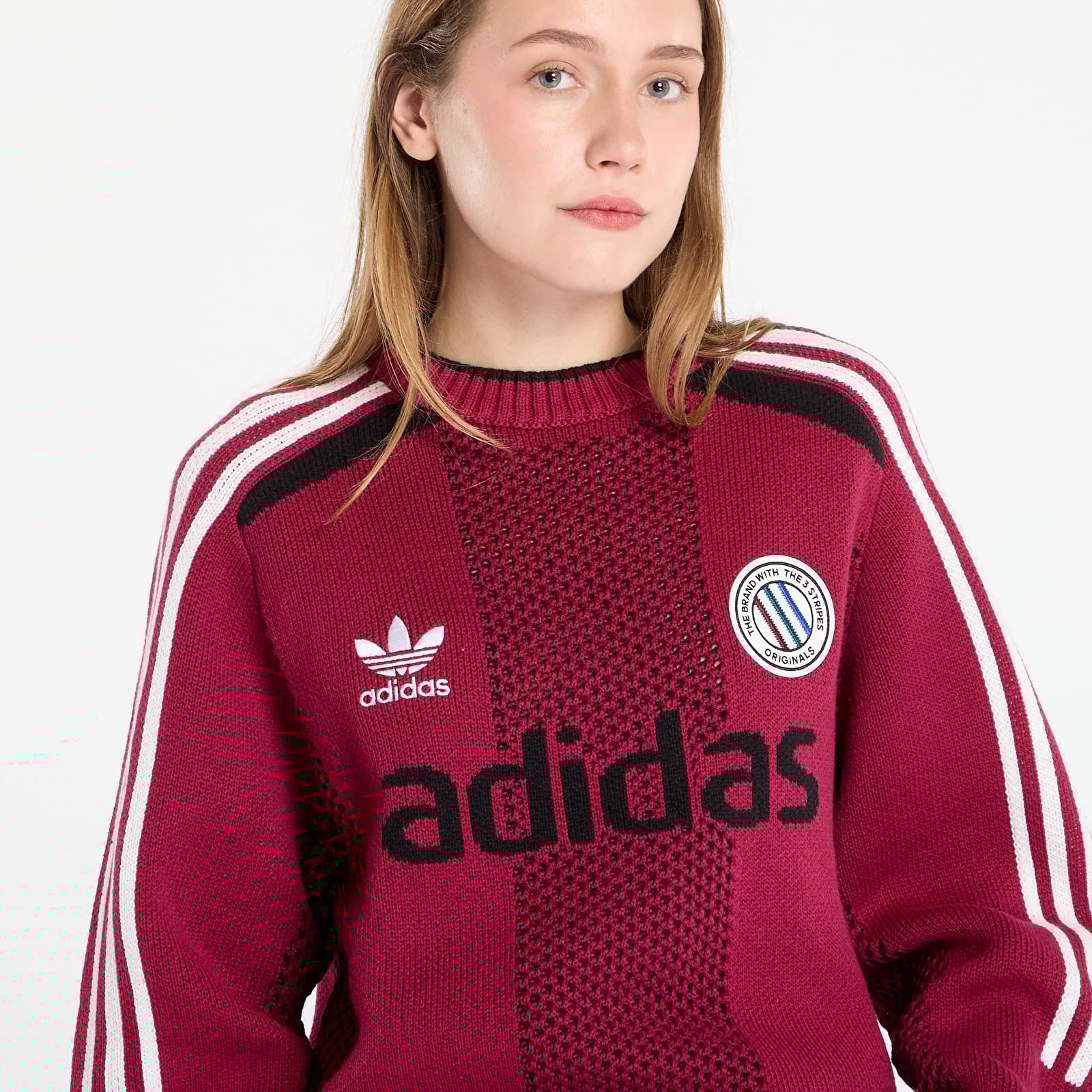 Мужские свитера adidas Adicolor Blokecore Longsleeves Light Weight Pullover UNISEX Legacy Burgundy