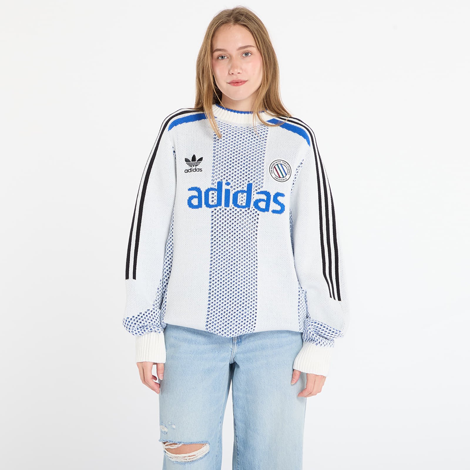 Sweater adidas Adicolor Blokecore Longsleeves Light Weight Pullover UNISEX White S
