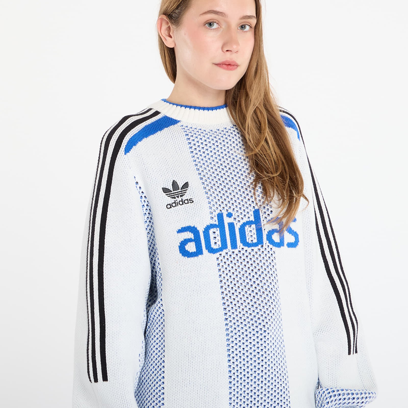 Мужские свитера adidas Adicolor Blokecore Longsleeves Light Weight Pullover UNISEX White