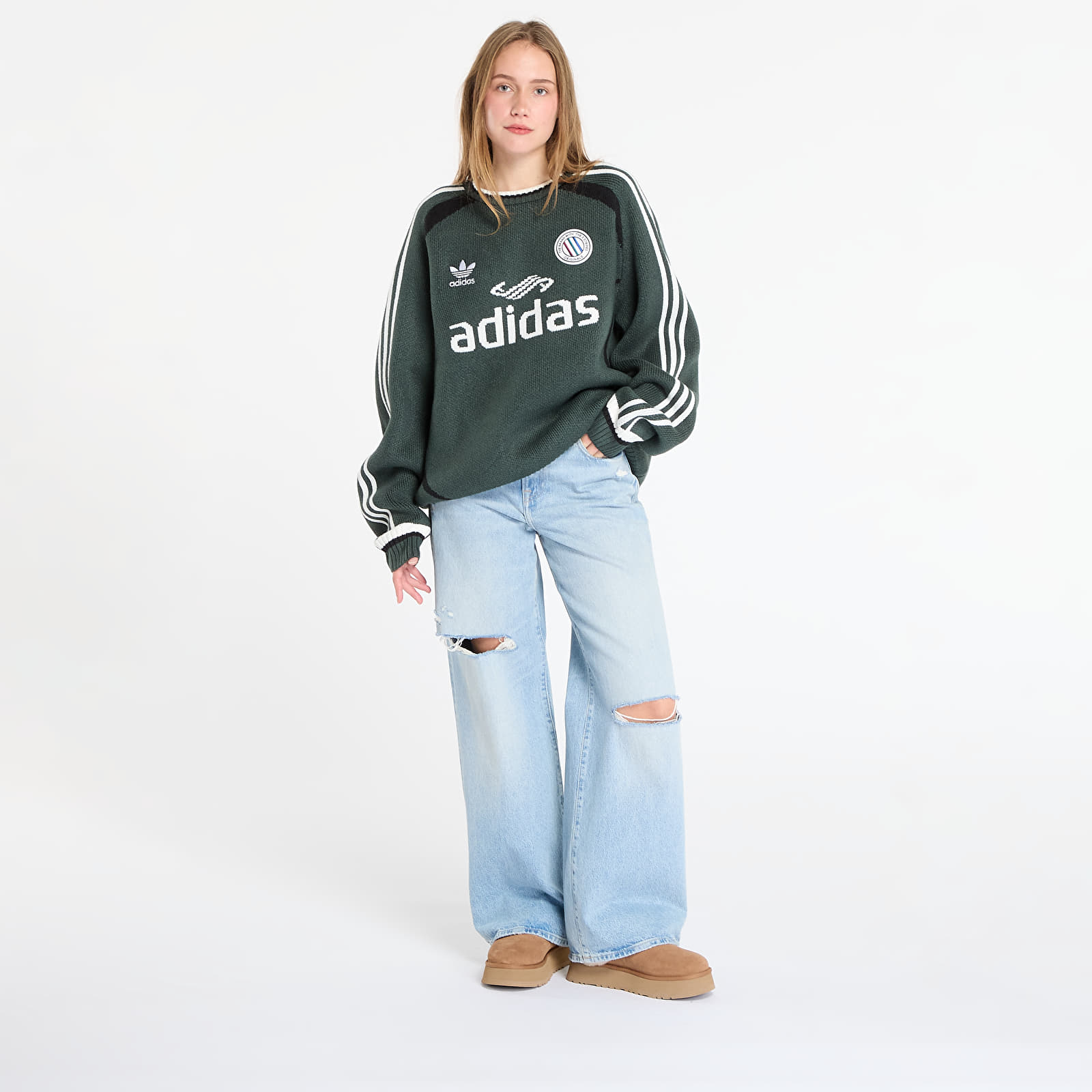 Мужские свитера adidas Adicolor Blokecore Pullover UNISEX Mineral Green