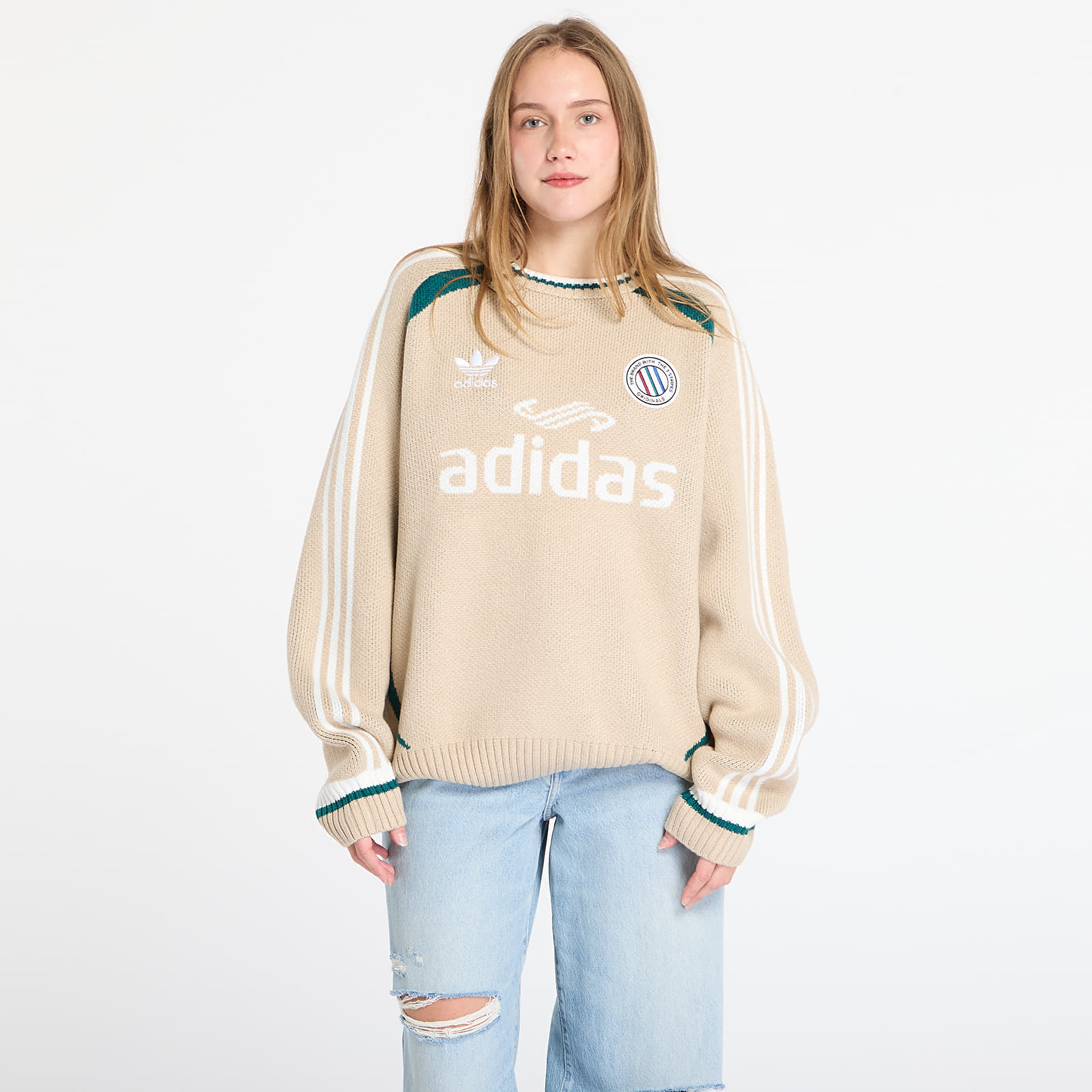 Sweatshirt adidas Adicolor Blokecore Pullover UNISEX Wonder Beige L