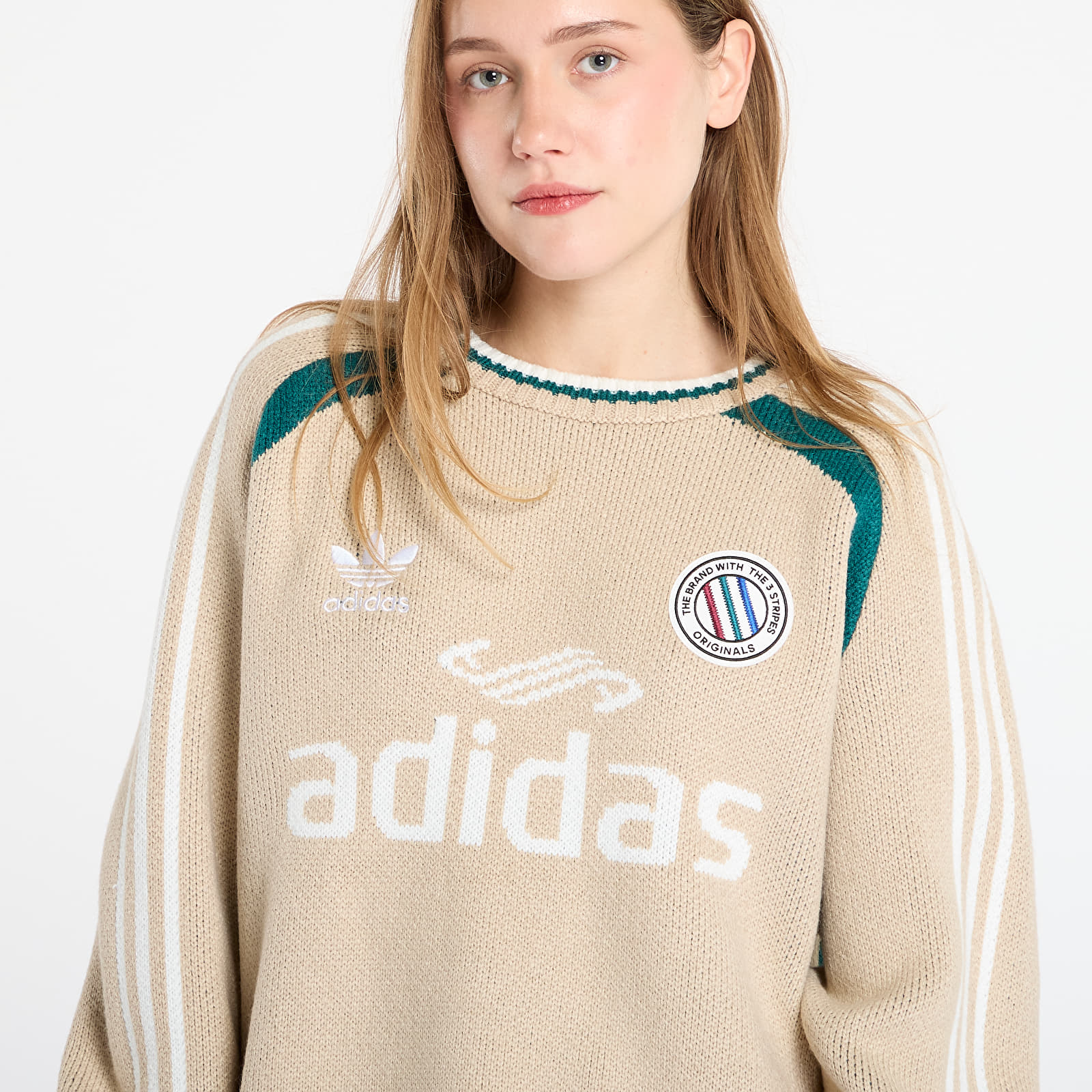 Мужские худи adidas Adicolor Blokecore Pullover UNISEX Wonder Beige