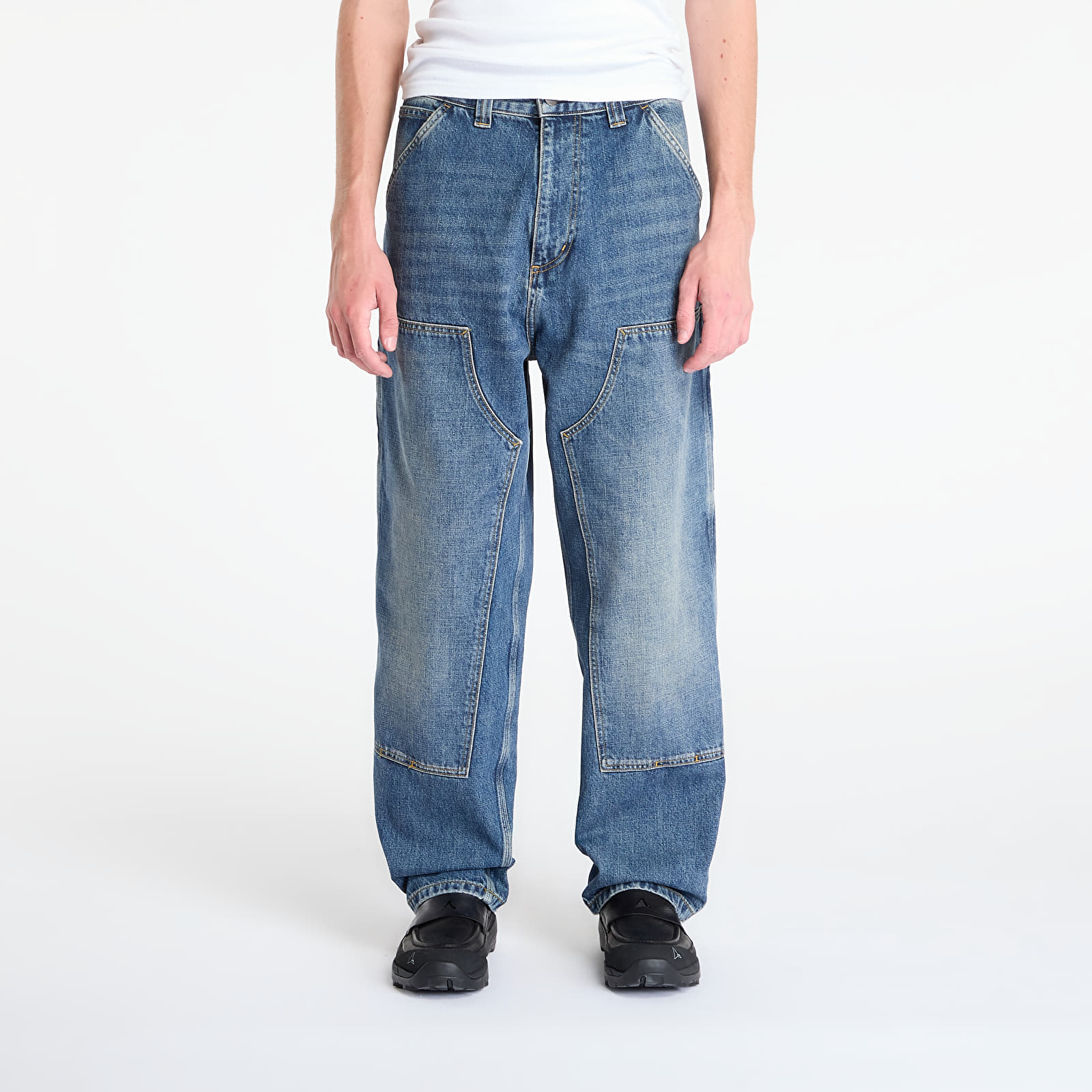 Hosen für Männer Carhartt WIP OG Double Knee Pant Blue Dark Used Wash