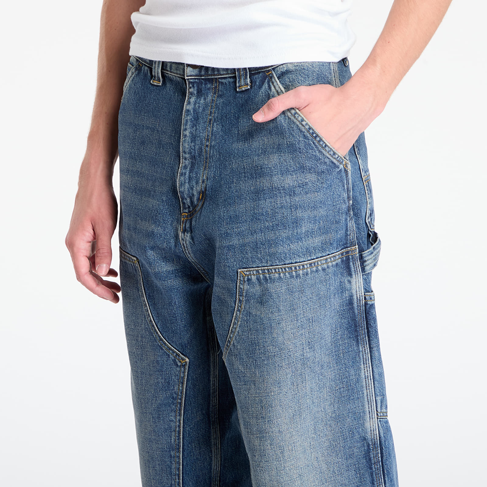 Hosen für Männer Carhartt WIP OG Double Knee Pant Blue Dark Used Wash