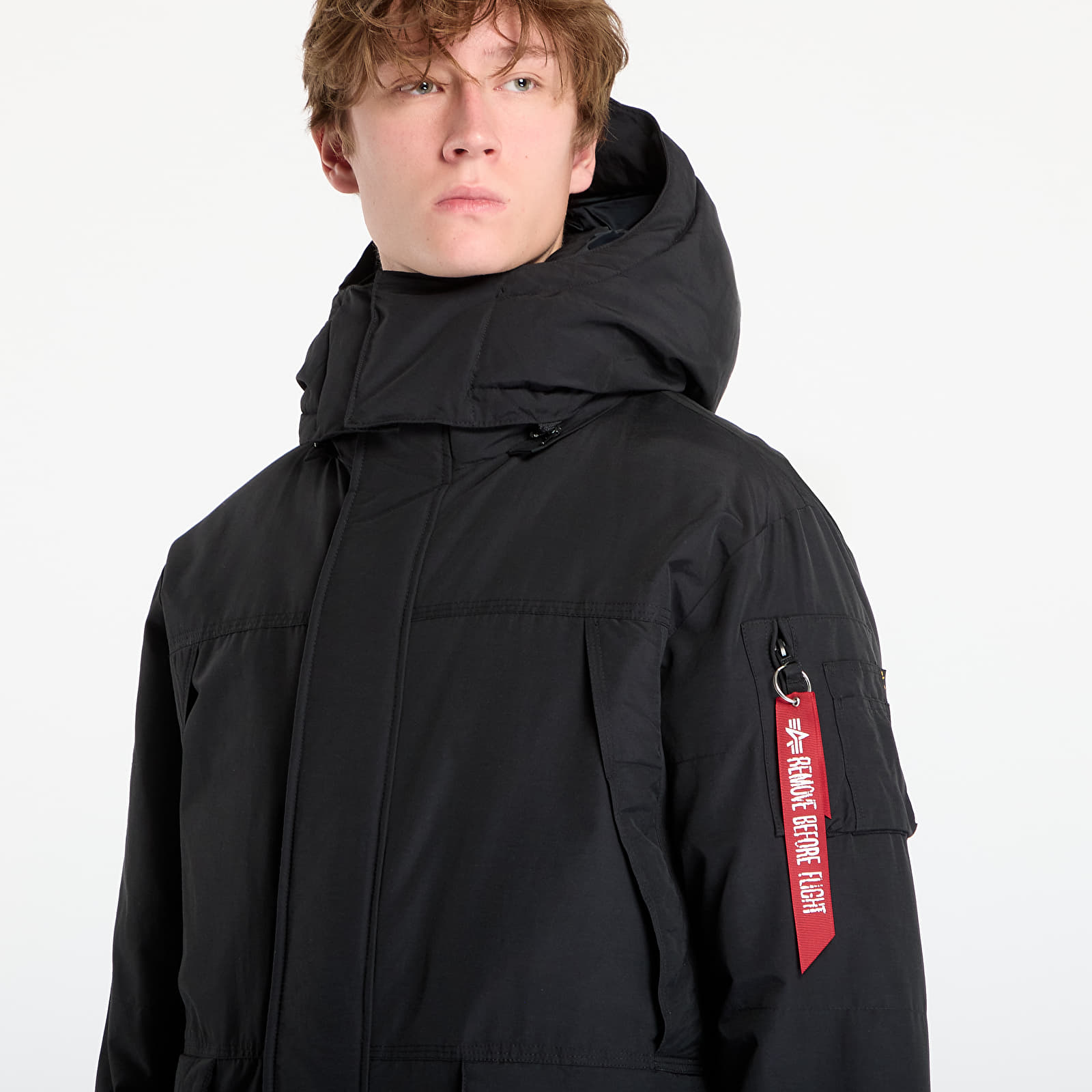 Herrenjacken Alpha Industries Puffer Parka Black