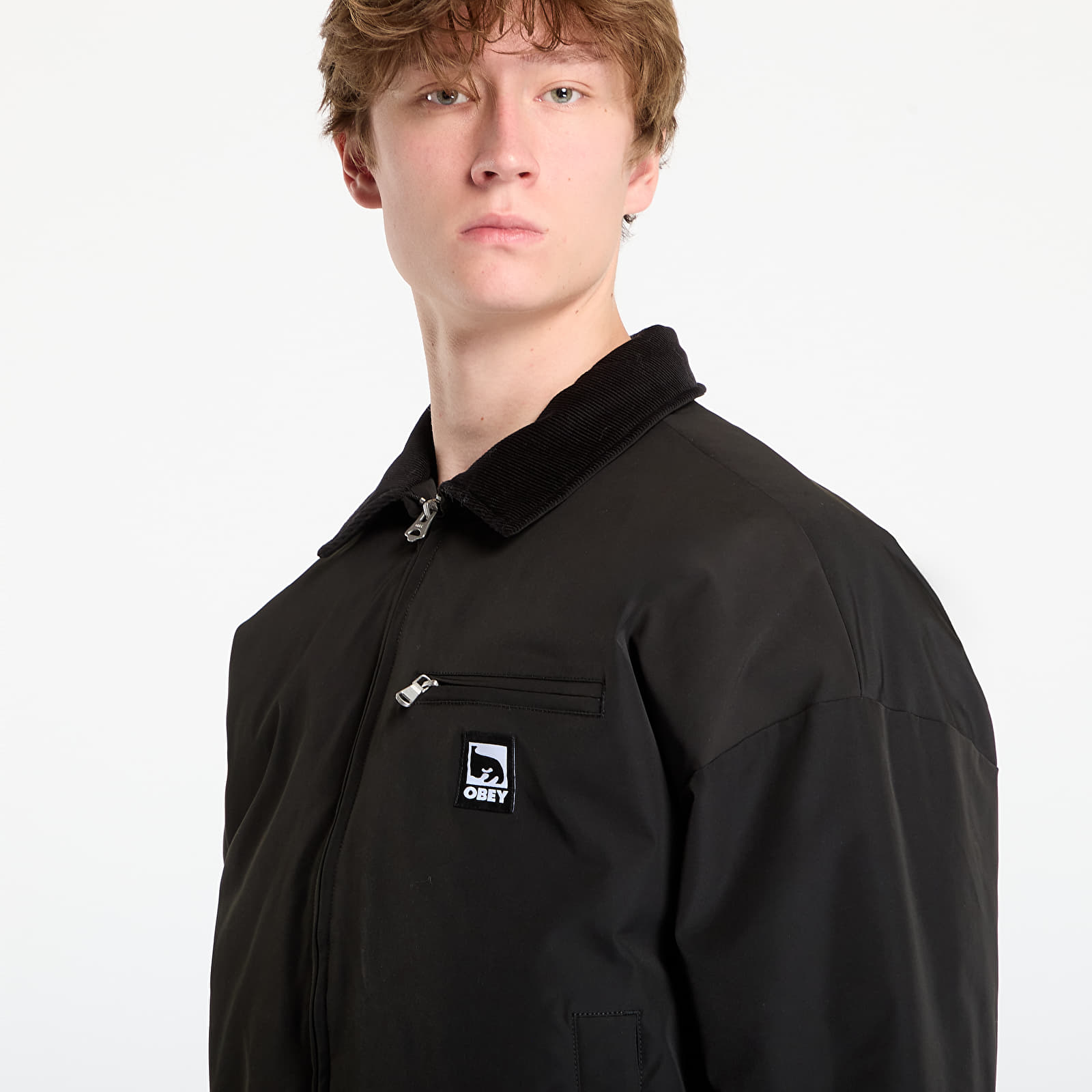 Herrenjacken OBEY Elysian Jacket Black