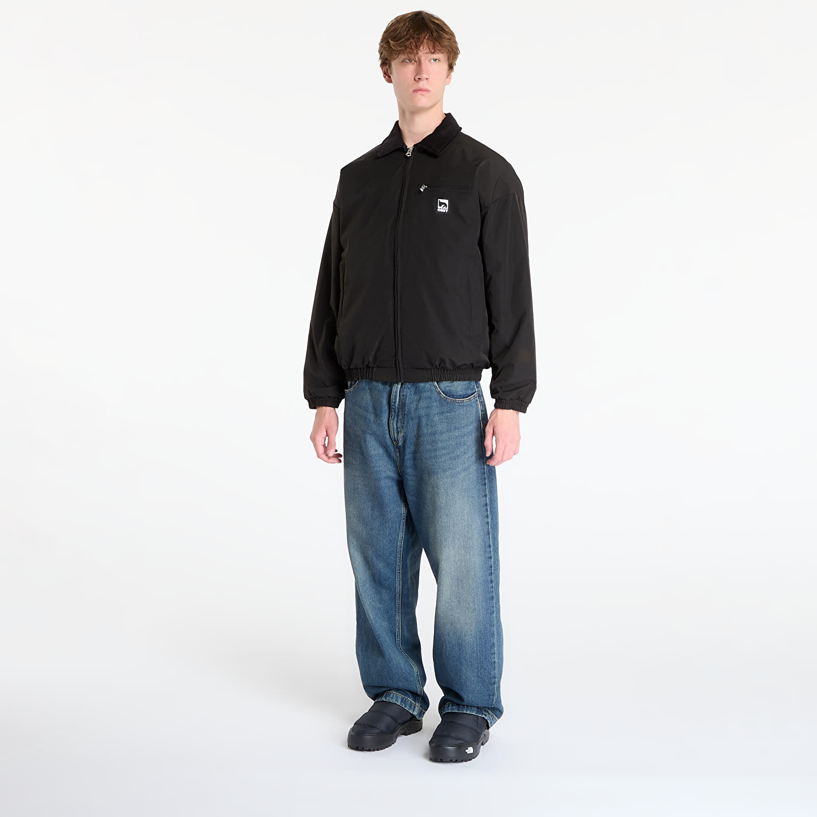 Herrenjacken OBEY Elysian Jacket Black