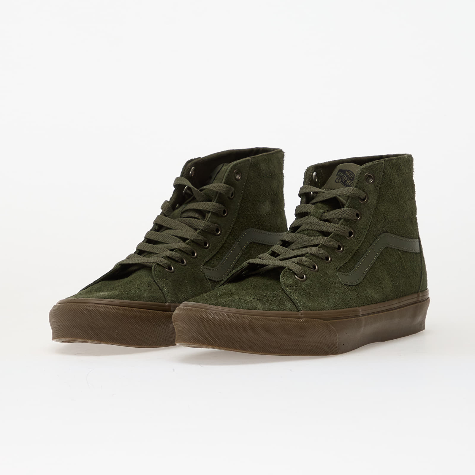 Joggesko og sko for menn Vans SK8-Hi Tapered Hairy Suede Olive/ Gum