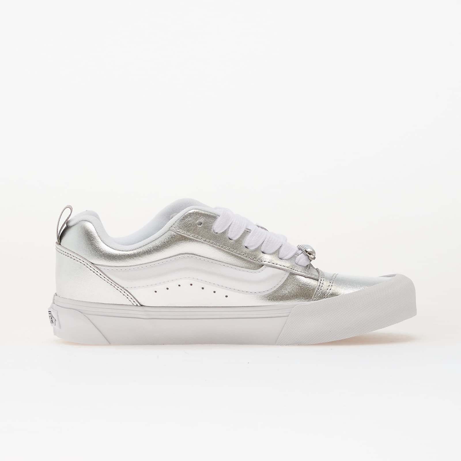 Pánské tenisky a boty Vans Knu Skool Metallic Leather Silver