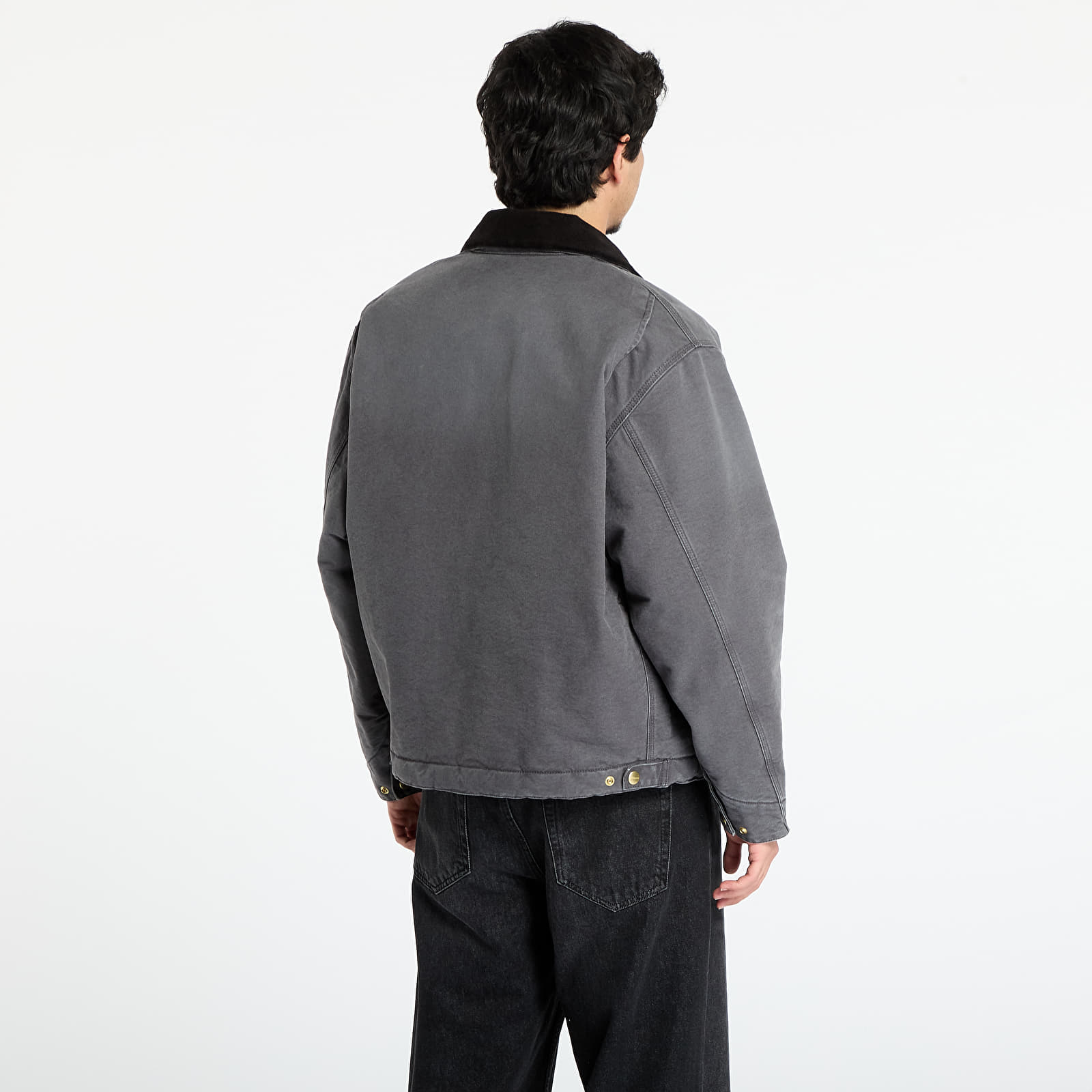 Muške jakne Carhartt WIP OG Detroit Jacket UNISEX Graphite/ Black Stone Canvas