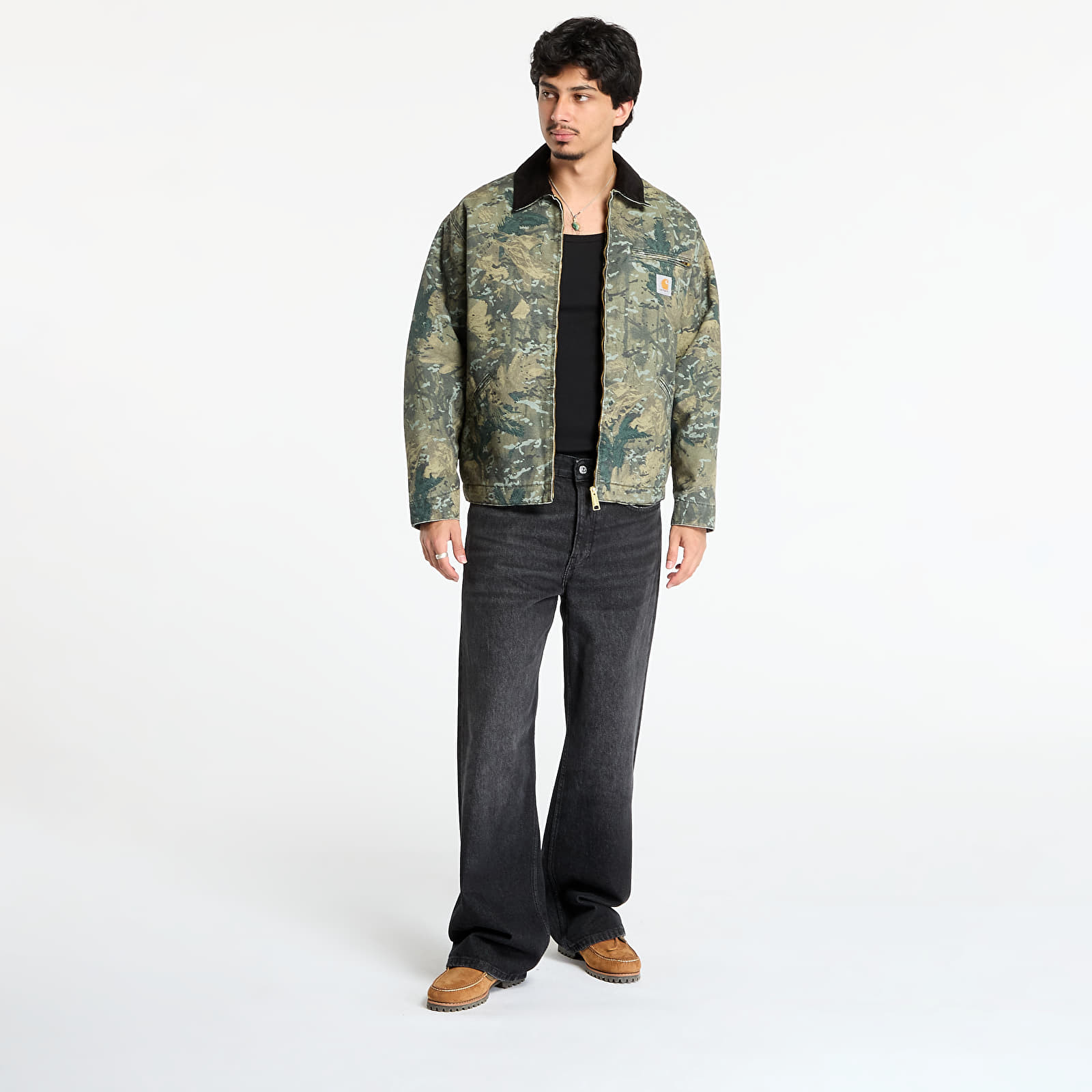 Muške jakne Carhartt WIP OG Detroit Jacket Camo UNISEX Combi/ Green/ Black Stone Washed
