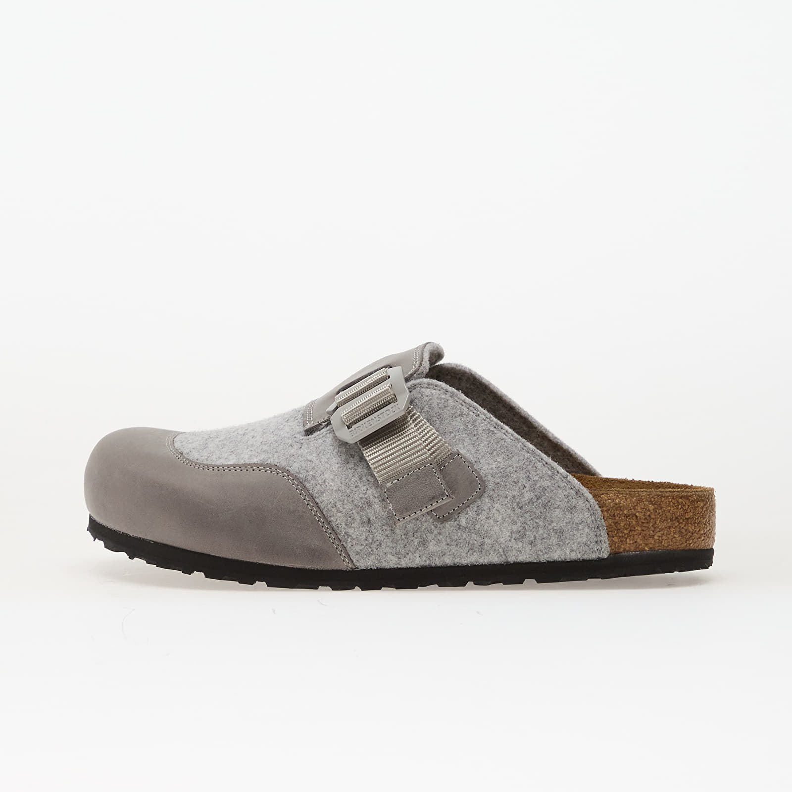 Joggesko og sko for menn Birkenstock Boston Nova Felt Leather/ Textile/ Felt Stone Coin