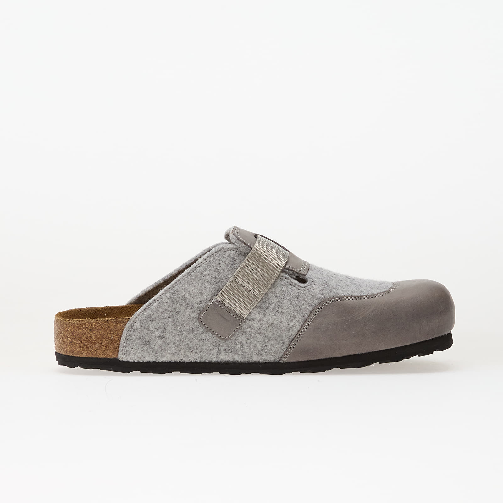 Joggesko og sko for menn Birkenstock Boston Nova Felt Leather/ Textile/ Felt Stone Coin
