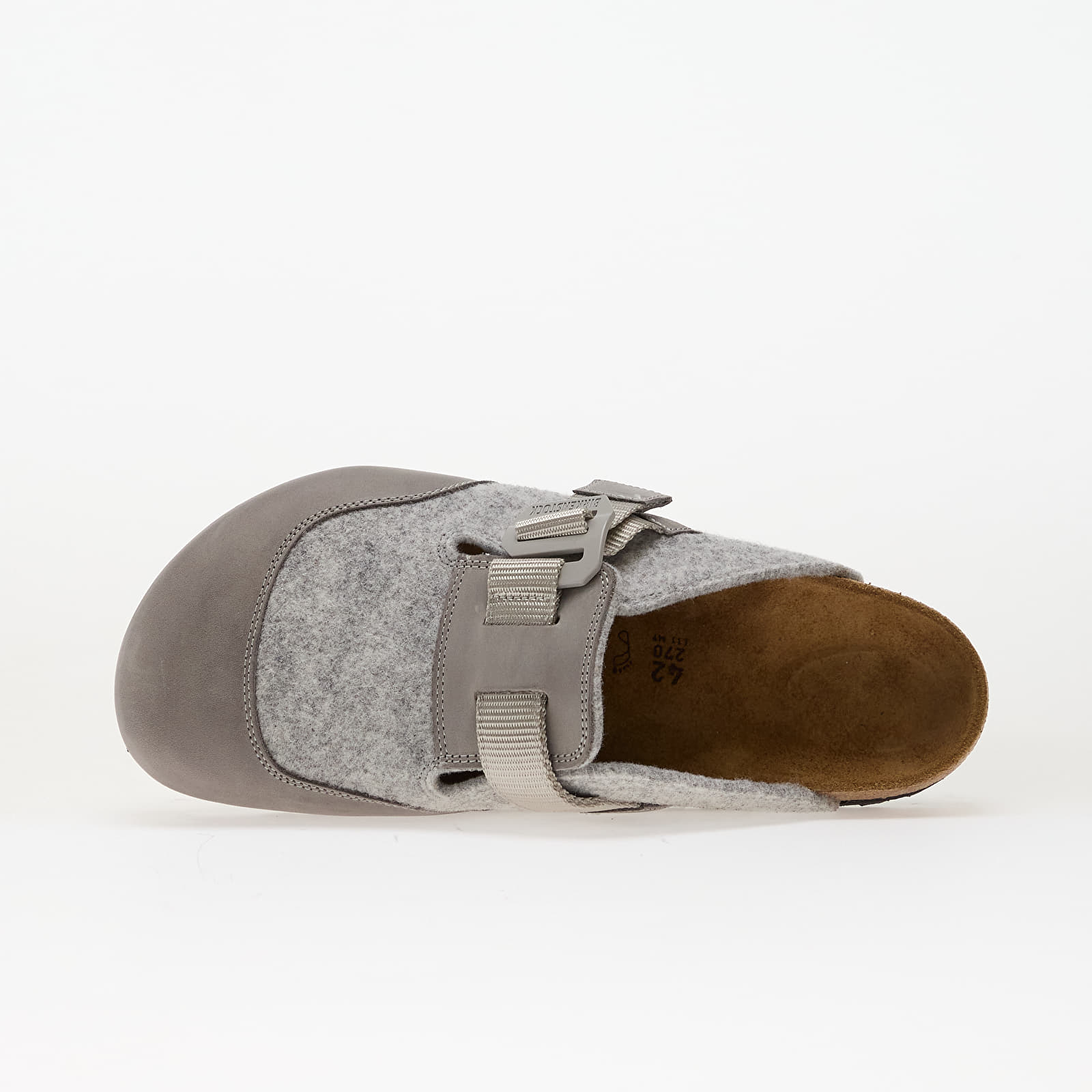 Joggesko og sko for menn Birkenstock Boston Nova Felt Leather/ Textile/ Felt Stone Coin