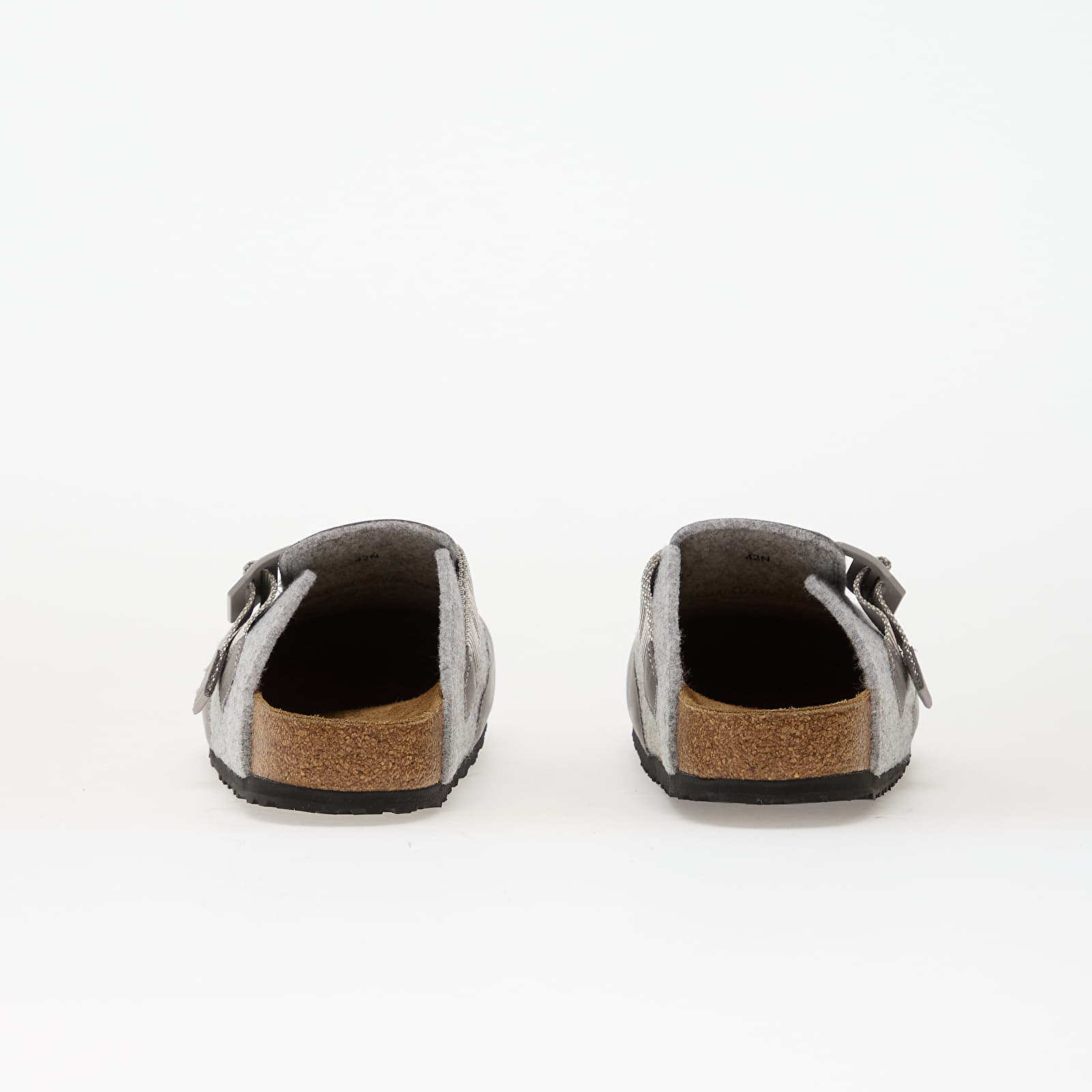 Joggesko og sko for menn Birkenstock Boston Nova Felt Leather/ Textile/ Felt Stone Coin