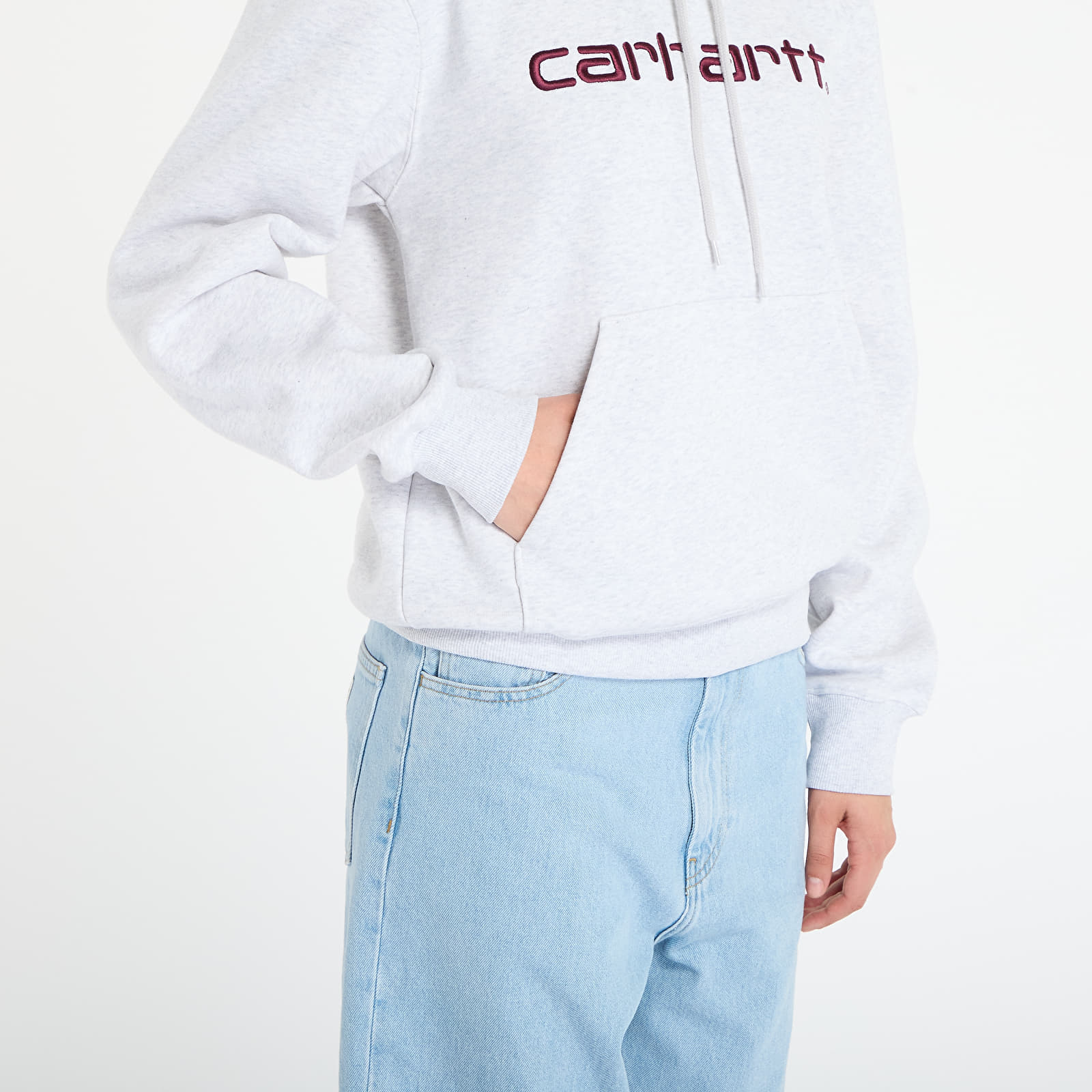 Vīriešu džemperi Carhartt WIP Hooded Carhartt Sweat UNISEX Ash Heather/ Rondo