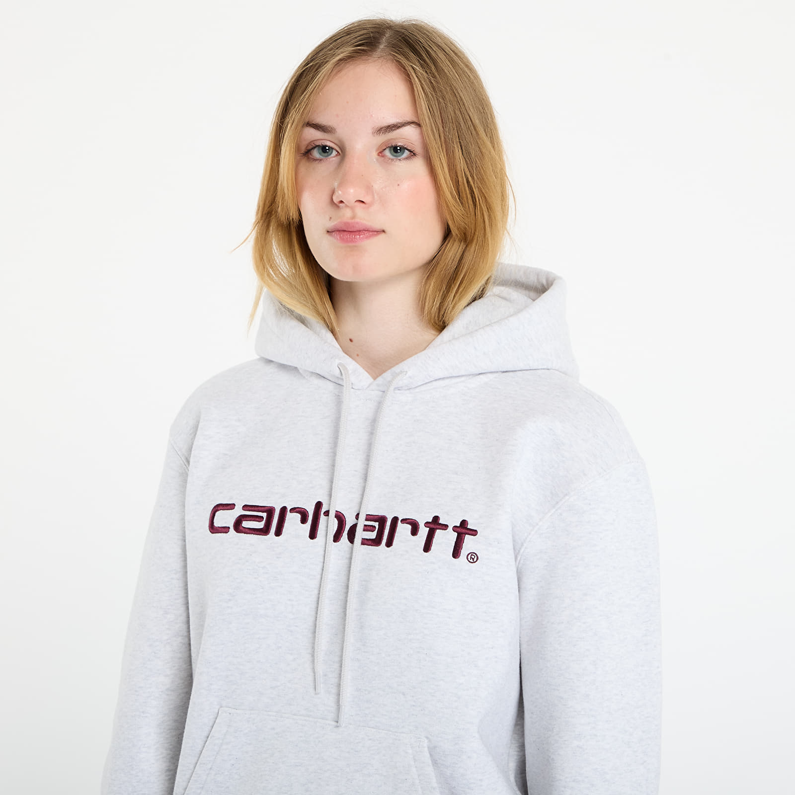 Vīriešu džemperi Carhartt WIP Hooded Carhartt Sweat UNISEX Ash Heather/ Rondo