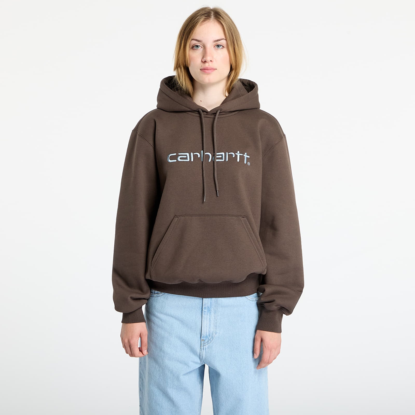 Muške dukserice Carhartt WIP Hooded Carhartt Sweat UNISEX Vitola/ Citadel