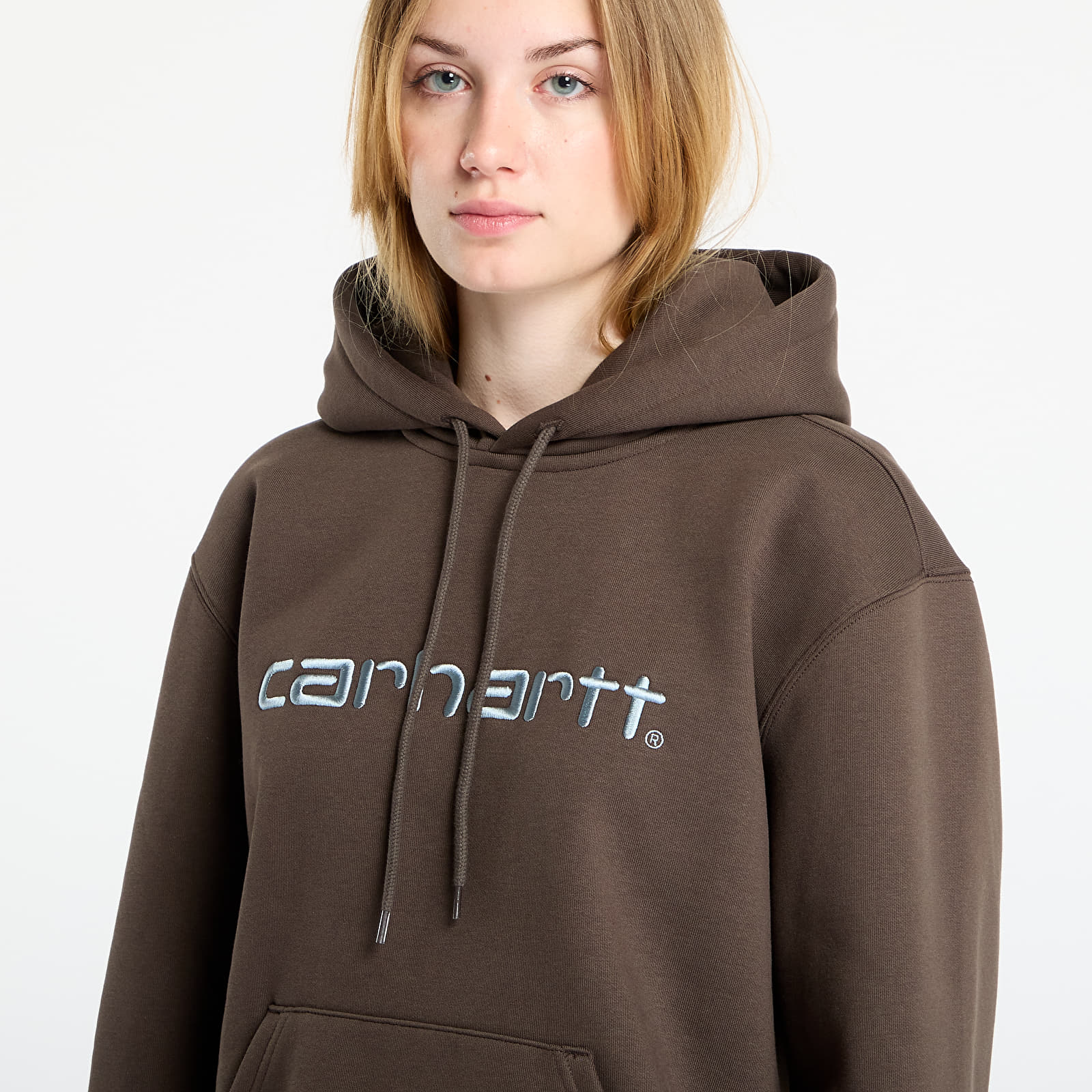 Muške dukserice Carhartt WIP Hooded Carhartt Sweat UNISEX Vitola/ Citadel
