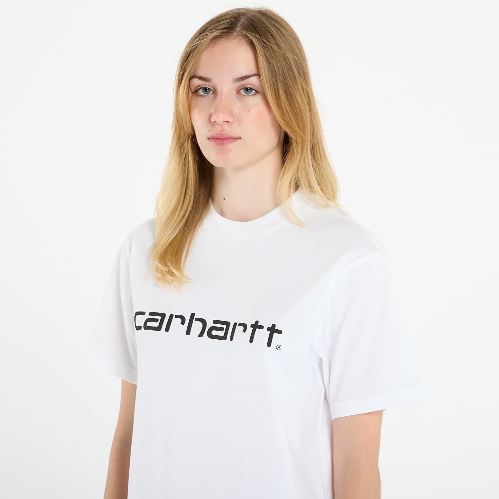 Men's T-shirts Carhartt WIP S/S Script T-Shirt UNISEX White/ Black