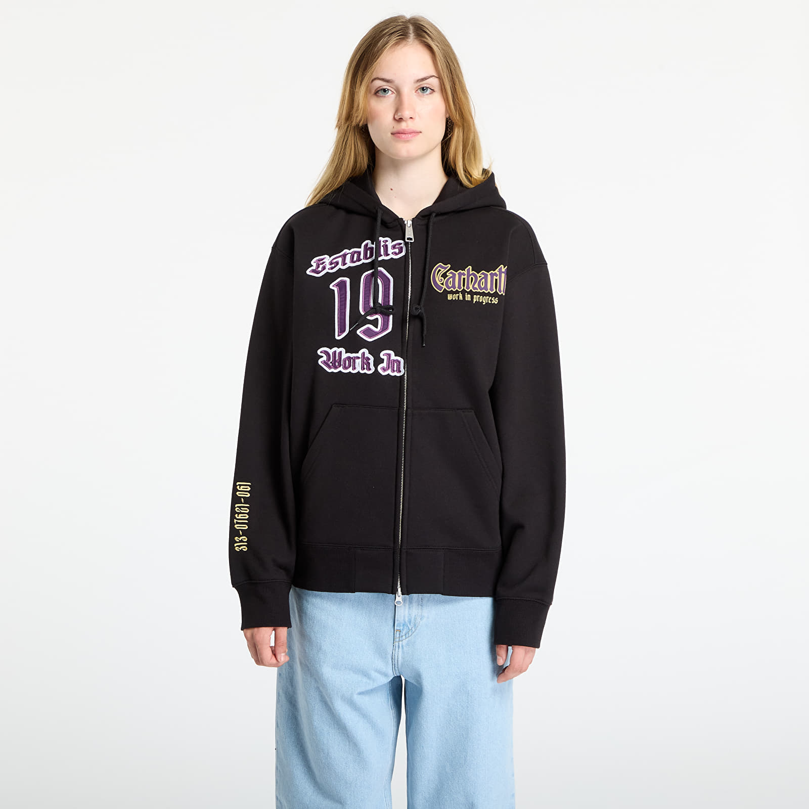 Muške dukserice Carhartt WIP Hooded Dual Sweat Jacket UNISEX Black