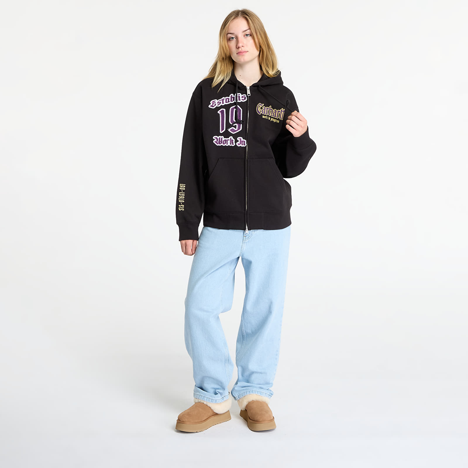 Muške dukserice Carhartt WIP Hooded Dual Sweat Jacket UNISEX Black