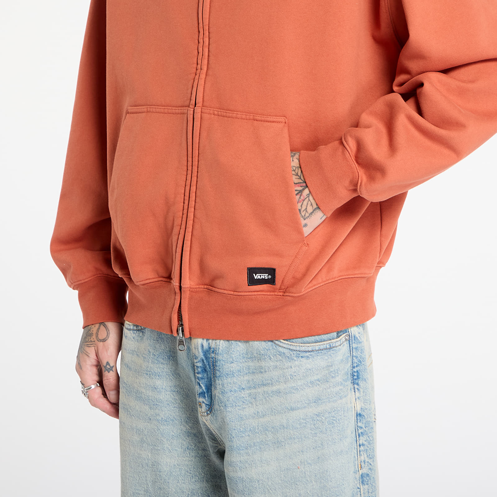 Pánské mikiny Vans LX Zip Hoodie Burnt Orange