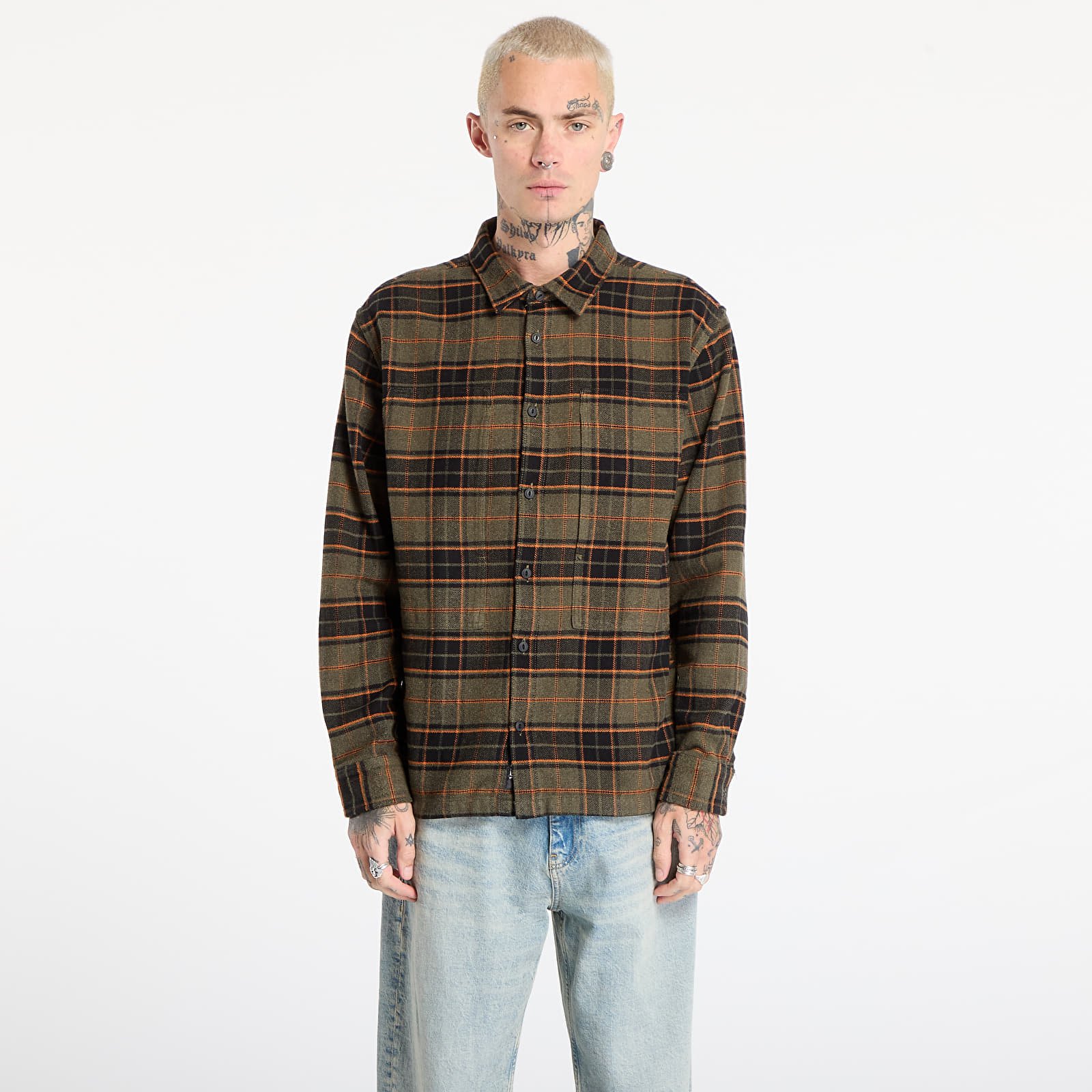 Herren-Hemden Vans LX Flannel LS Woven Shirt Grape Leaf/ Pari