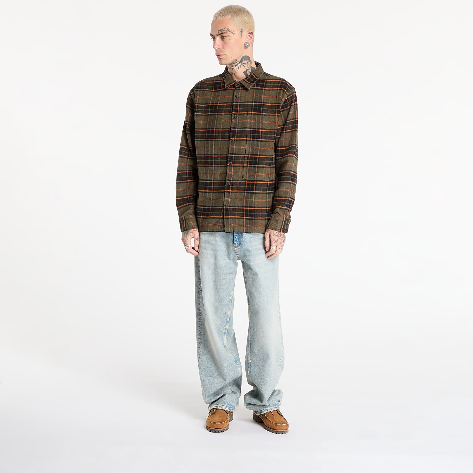 Herren-Hemden Vans LX Flannel LS Woven Shirt Grape Leaf/ Pari