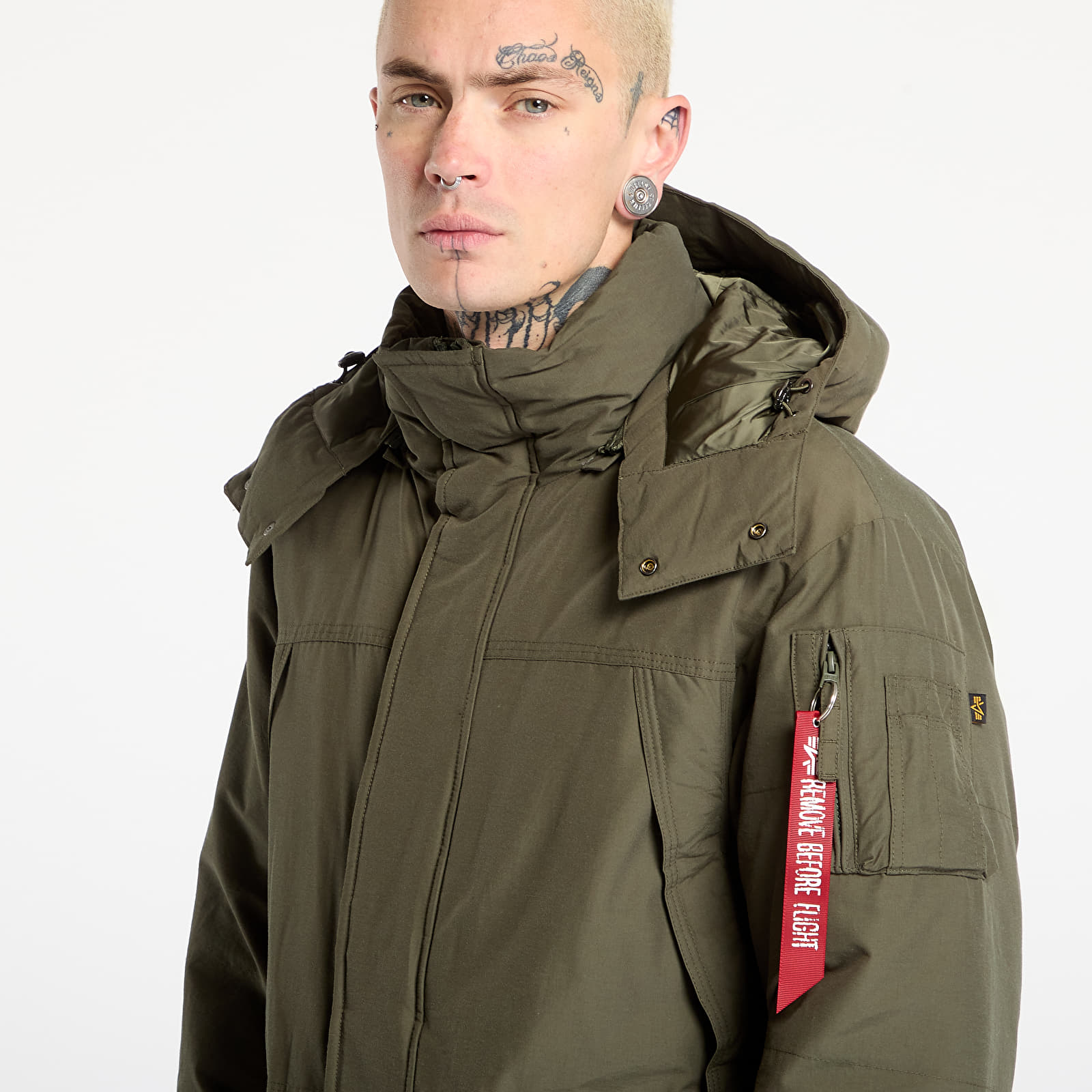 Jakker for menn Alpha Industries Puffer Parka Dark Olive