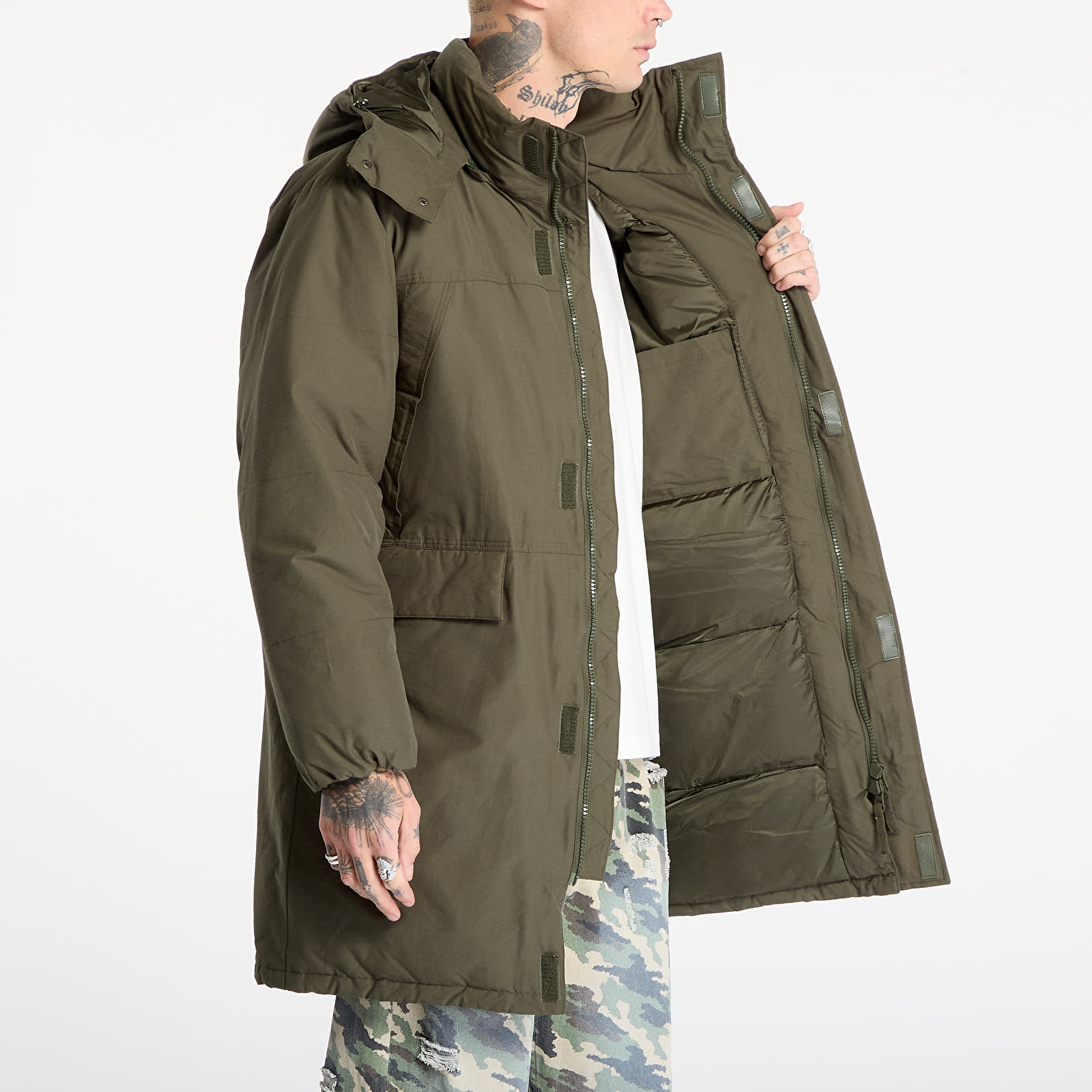 Jakker for menn Alpha Industries Puffer Parka Dark Olive
