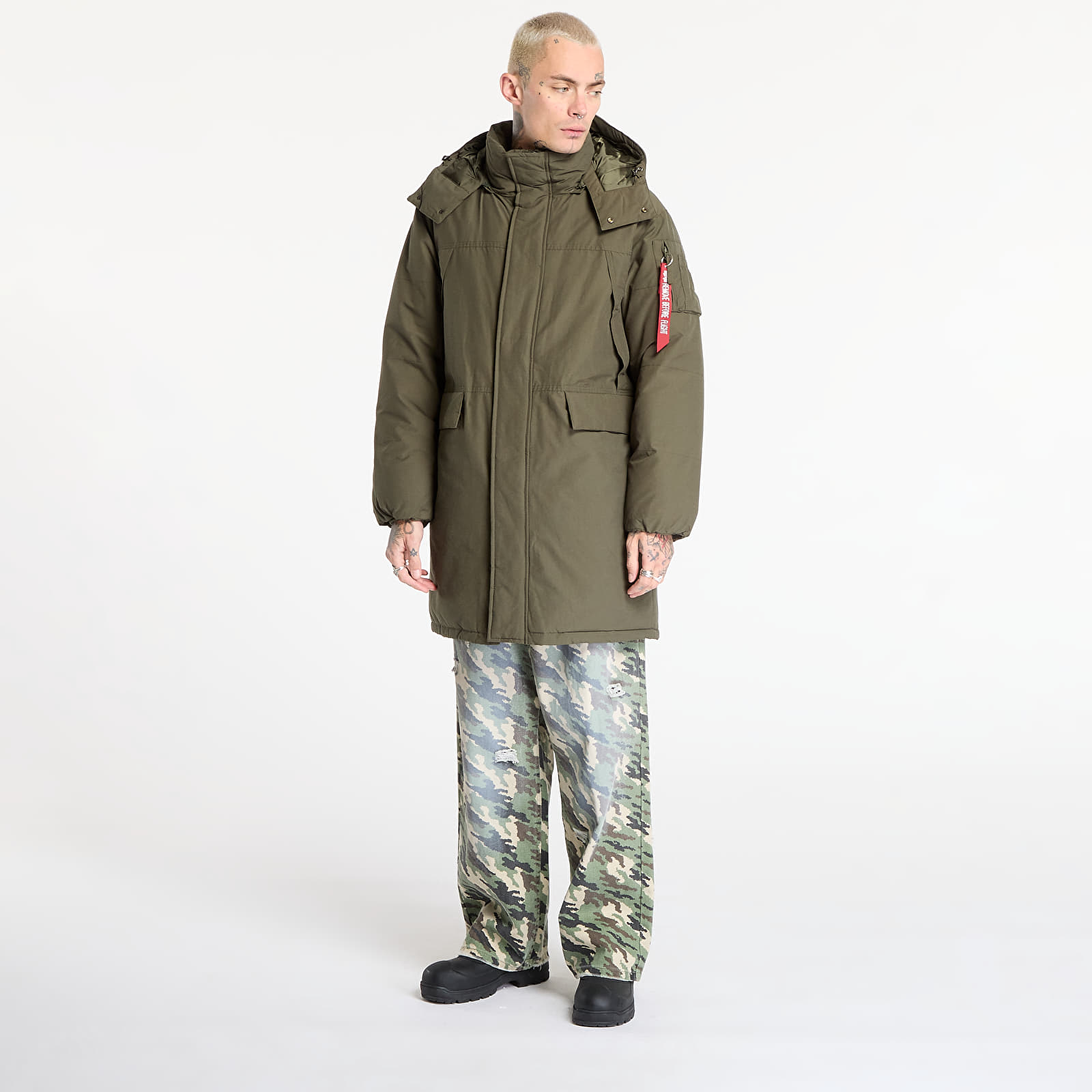 Jakker for menn Alpha Industries Puffer Parka Dark Olive