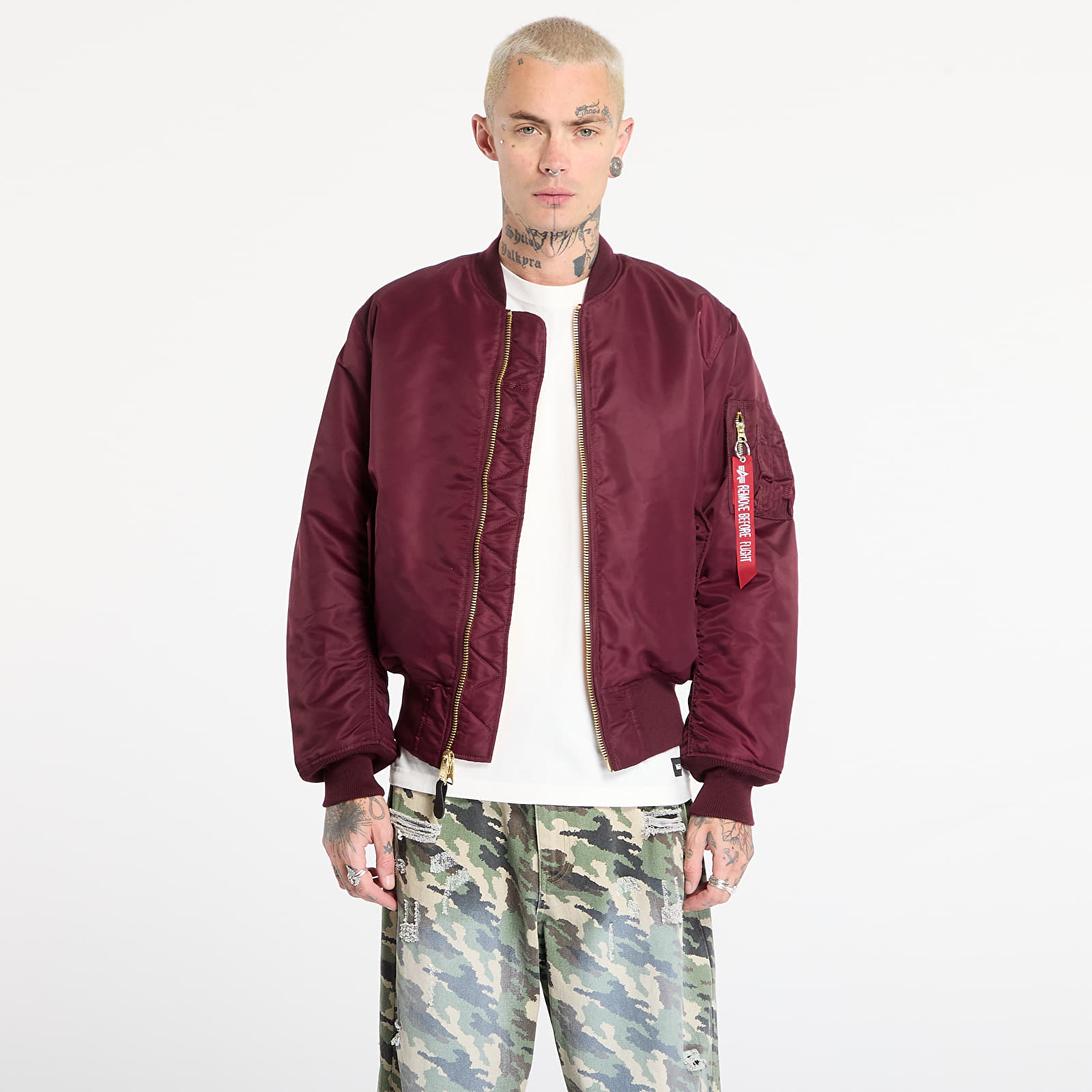 Jakker for menn Alpha Industries MA-1 Heritage Dark Cherry