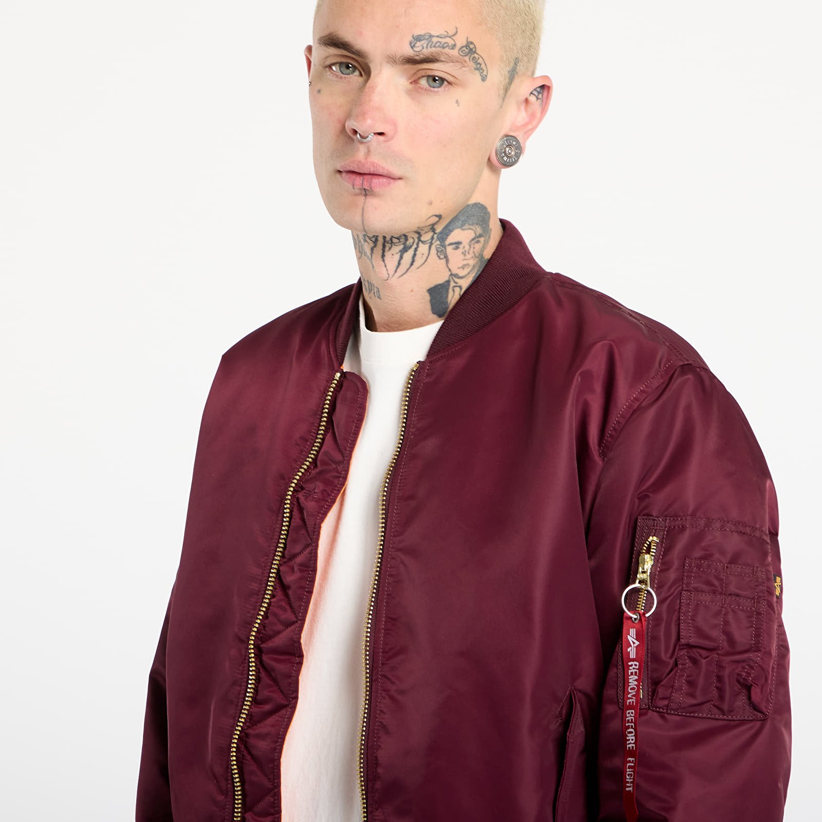 Jakker for menn Alpha Industries MA-1 Heritage Dark Cherry