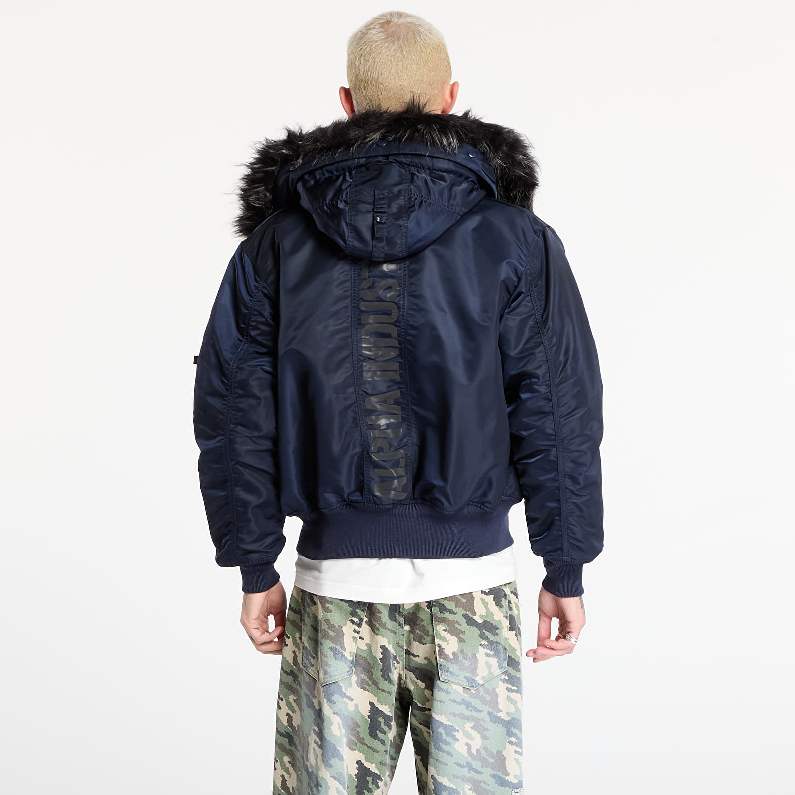 Pánské bundy Alpha Industries 45/P Hooded Custom Ultra Navy