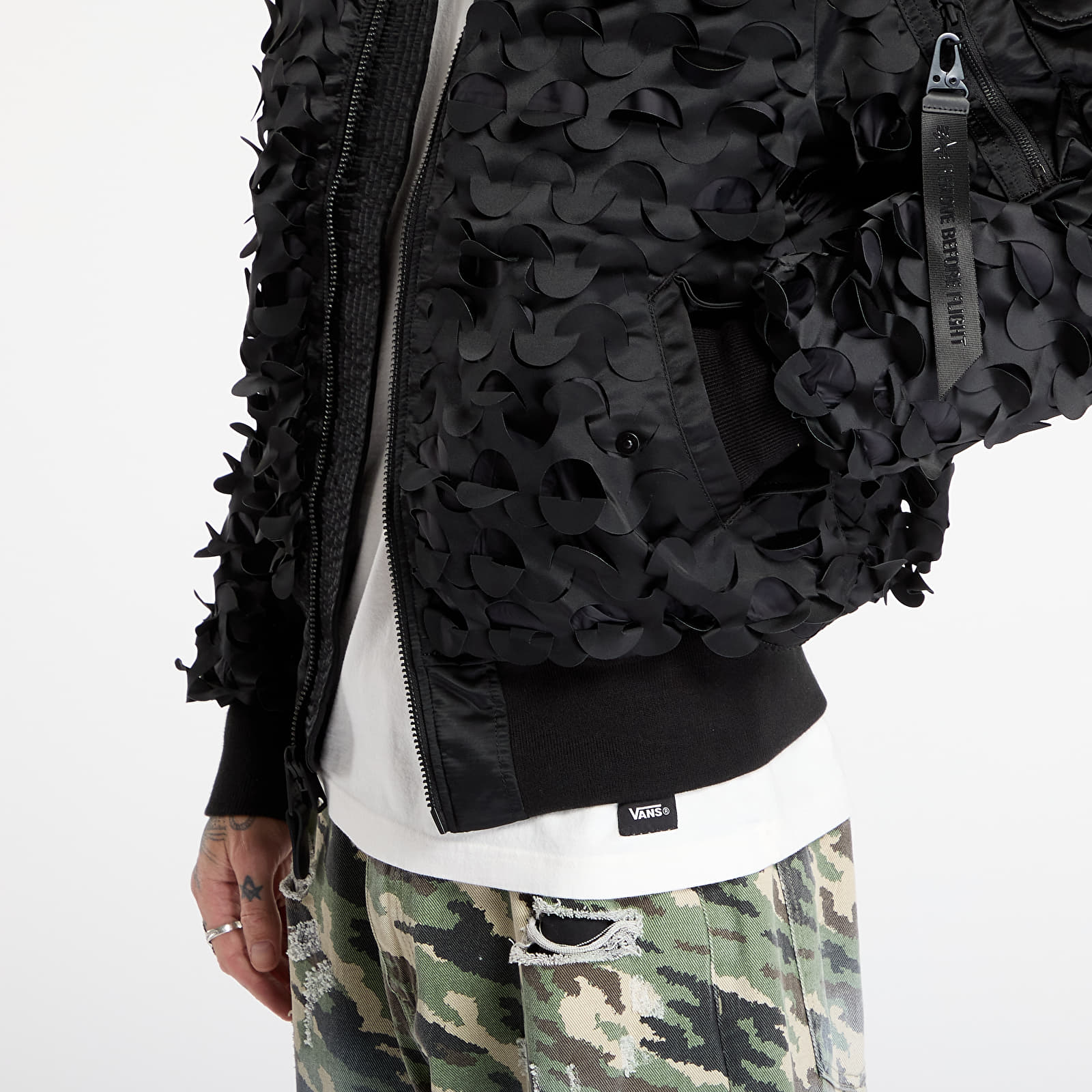 Jakker for menn Alpha Industries UV MA-1 ULCANS Flight Jacket Black