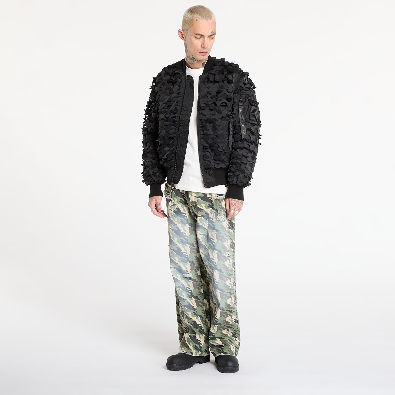 Jakker for menn Alpha Industries UV MA-1 ULCANS Flight Jacket Black