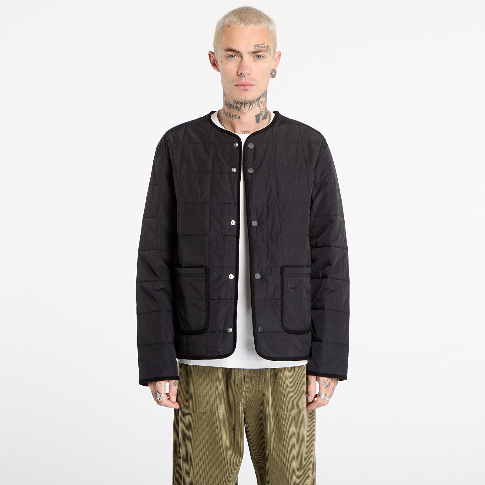 Pánské bundy adidas Originals Quilted Jacket Black/ Black