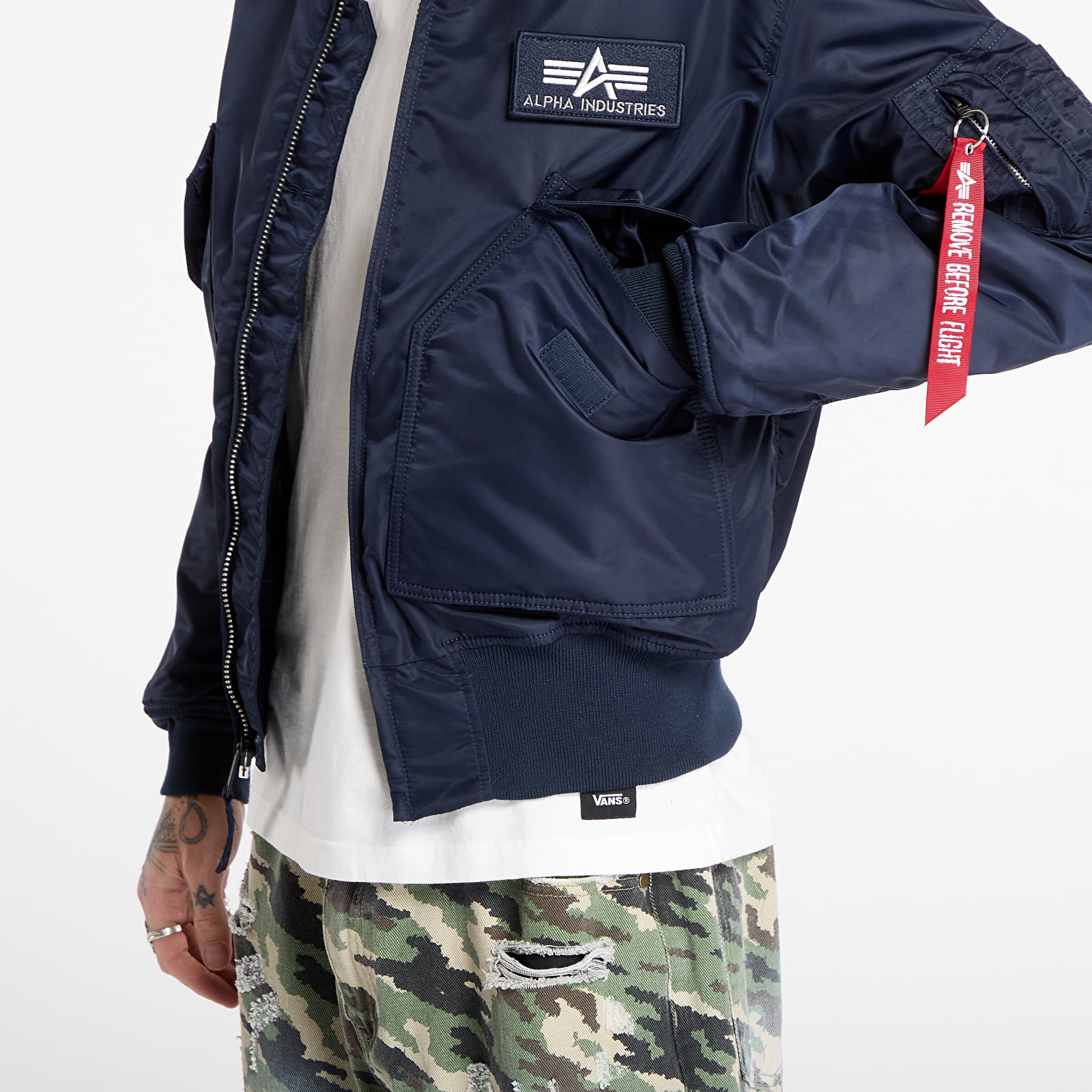 Pánské bundy Alpha Industries CWU-45 Heritage Rep.Blue