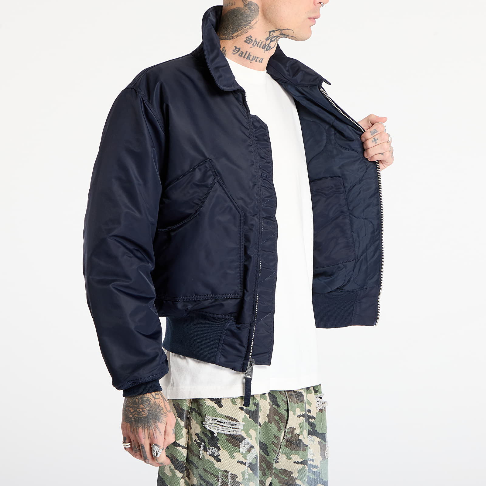 Pánské bundy Alpha Industries CWU-45 Heritage Rep.Blue