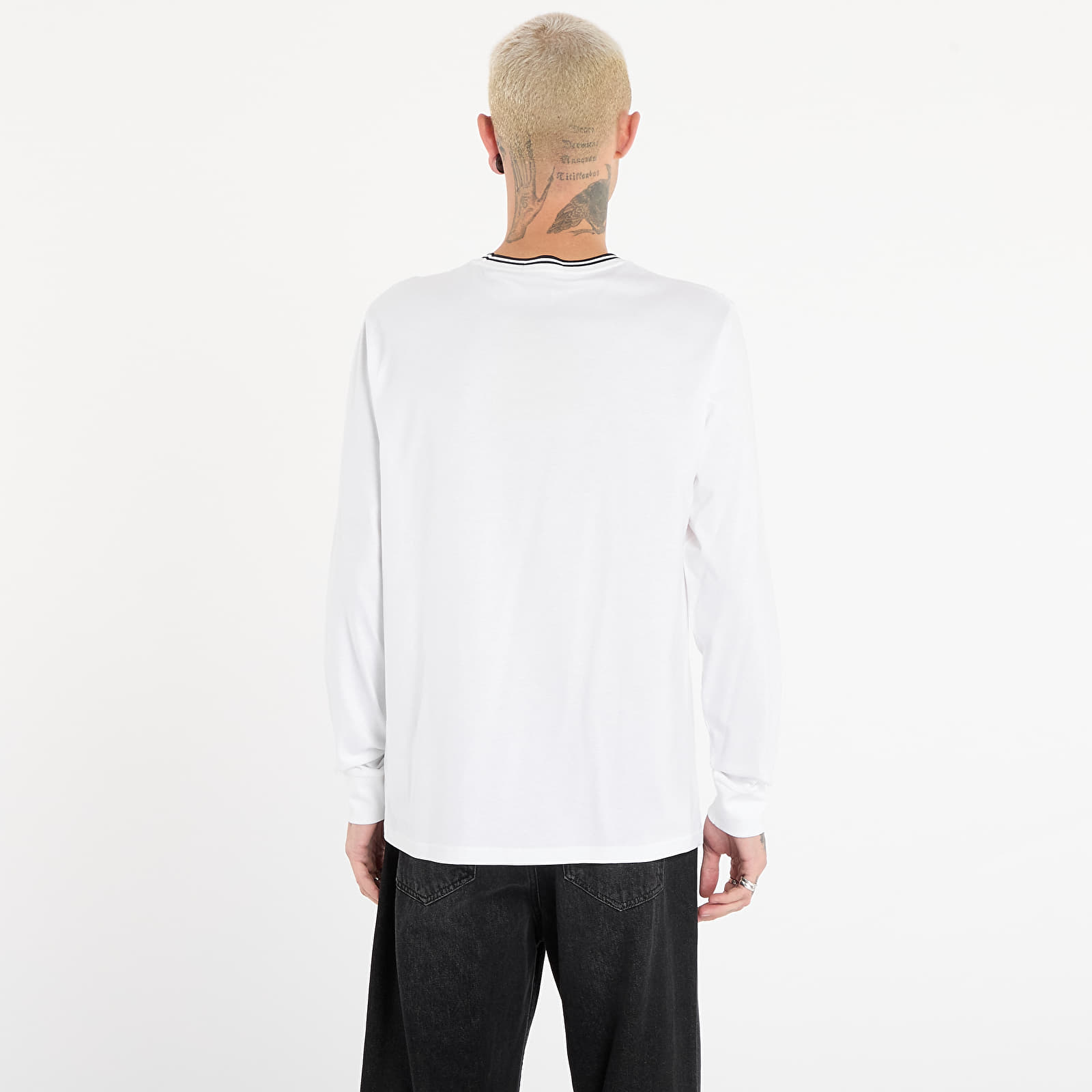 T-shirts til mænd FRED PERRY Ls Twin Tipped T-Shirt White