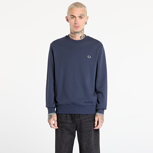 Sweatshirt FRED PERRY Crew Neck Sweatshirt Drkairf/ Lic/ Bayl