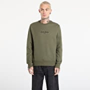 FRED PERRY Embroidered Sweatshirt Laurel W Grn