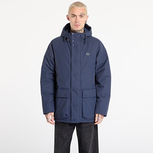 FRED PERRY Padded Zip Through Jacket Dark Airforce