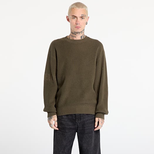 Genser Daily Paper Band Knit Sweater UNISEX Rosin Green