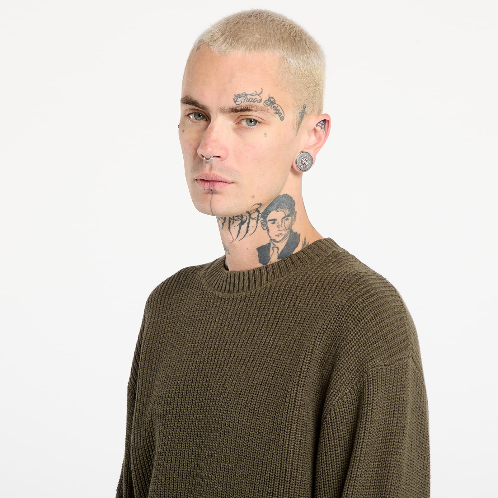 Gensere for menn Daily Paper Band Knit Sweater UNISEX Rosin Green