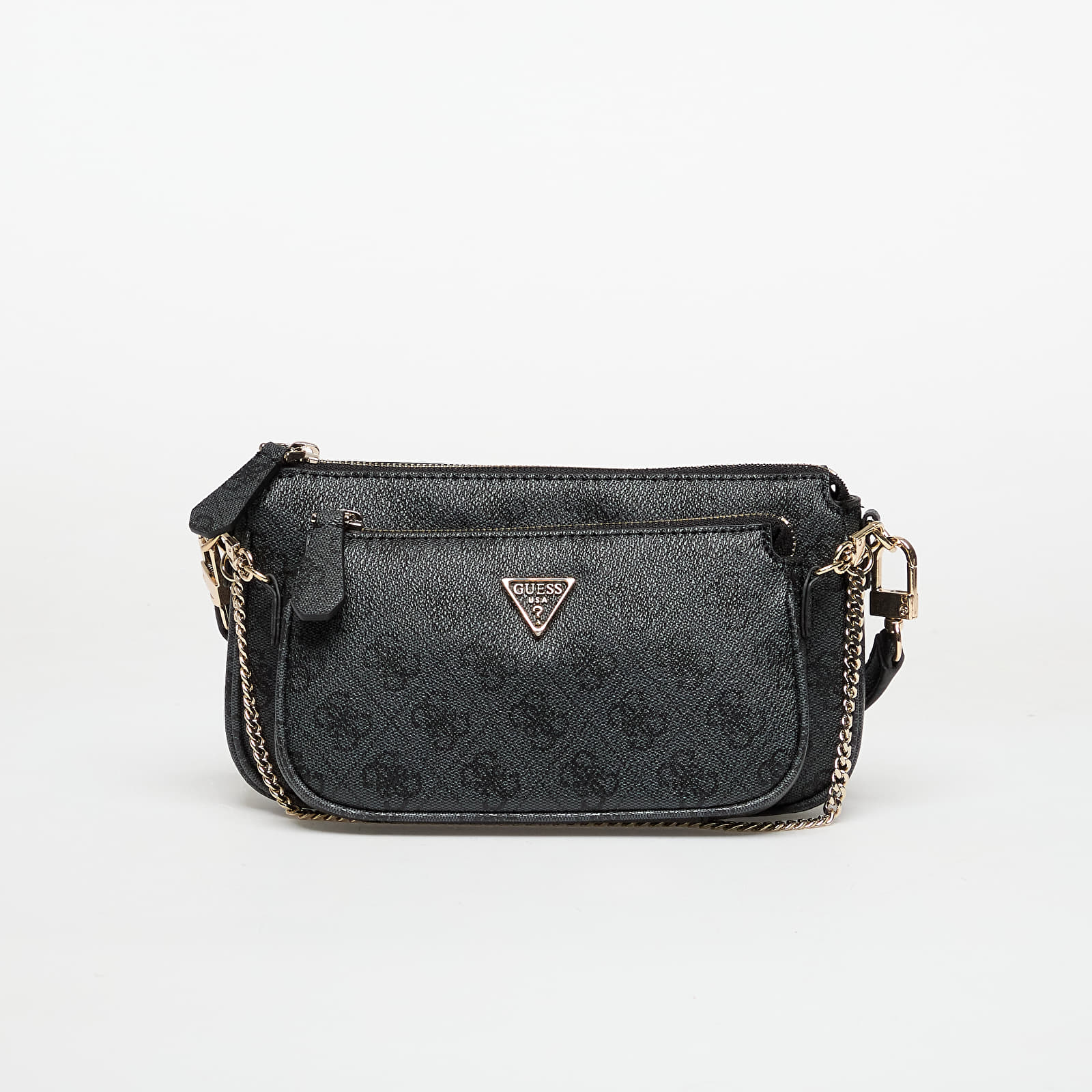 Tašky přes rameno GUESS  Noelle Ii Dbl Pouch Crossbody Coal Logo