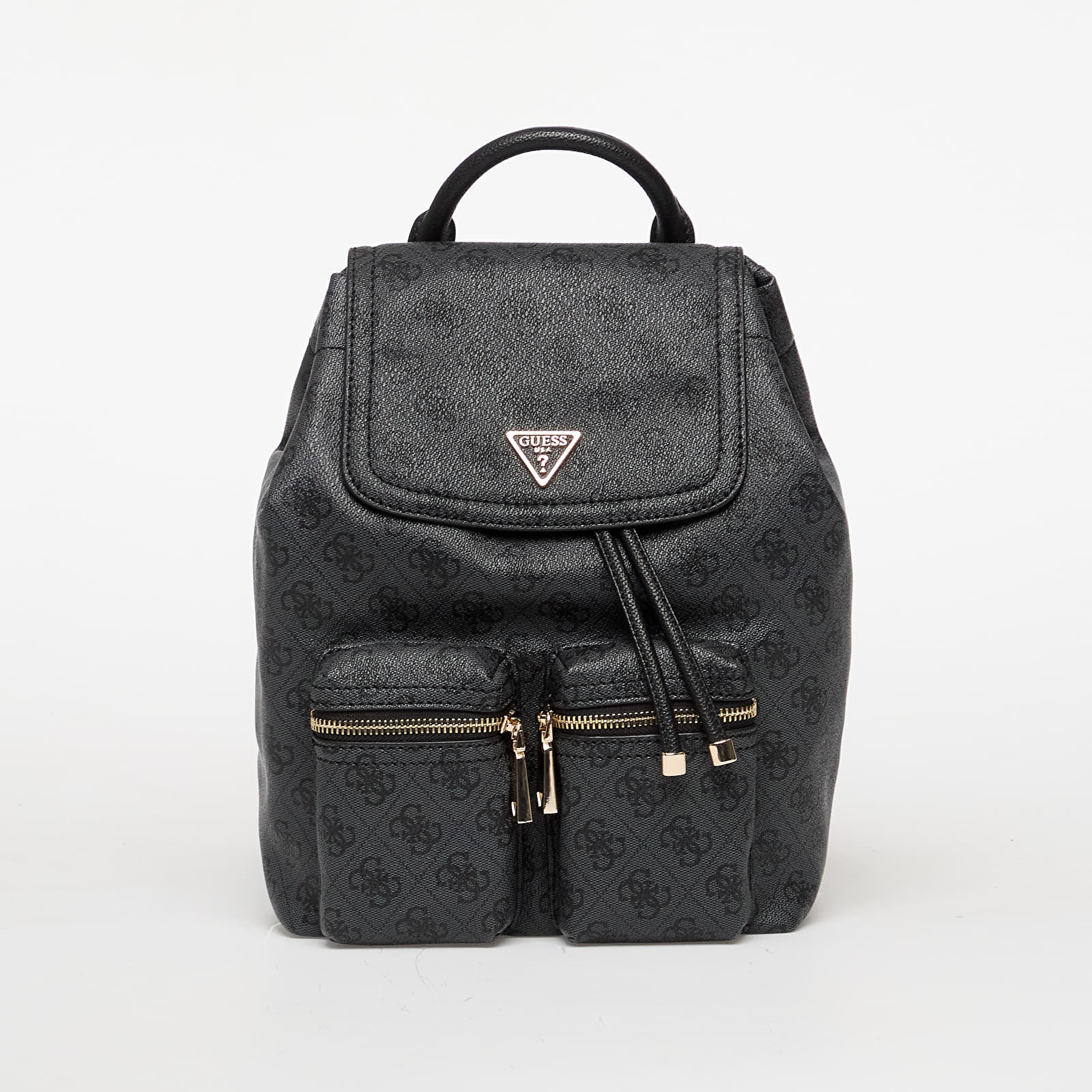 Batohy GUESS  Manhattan Ii Flap Backpack Coal Logo